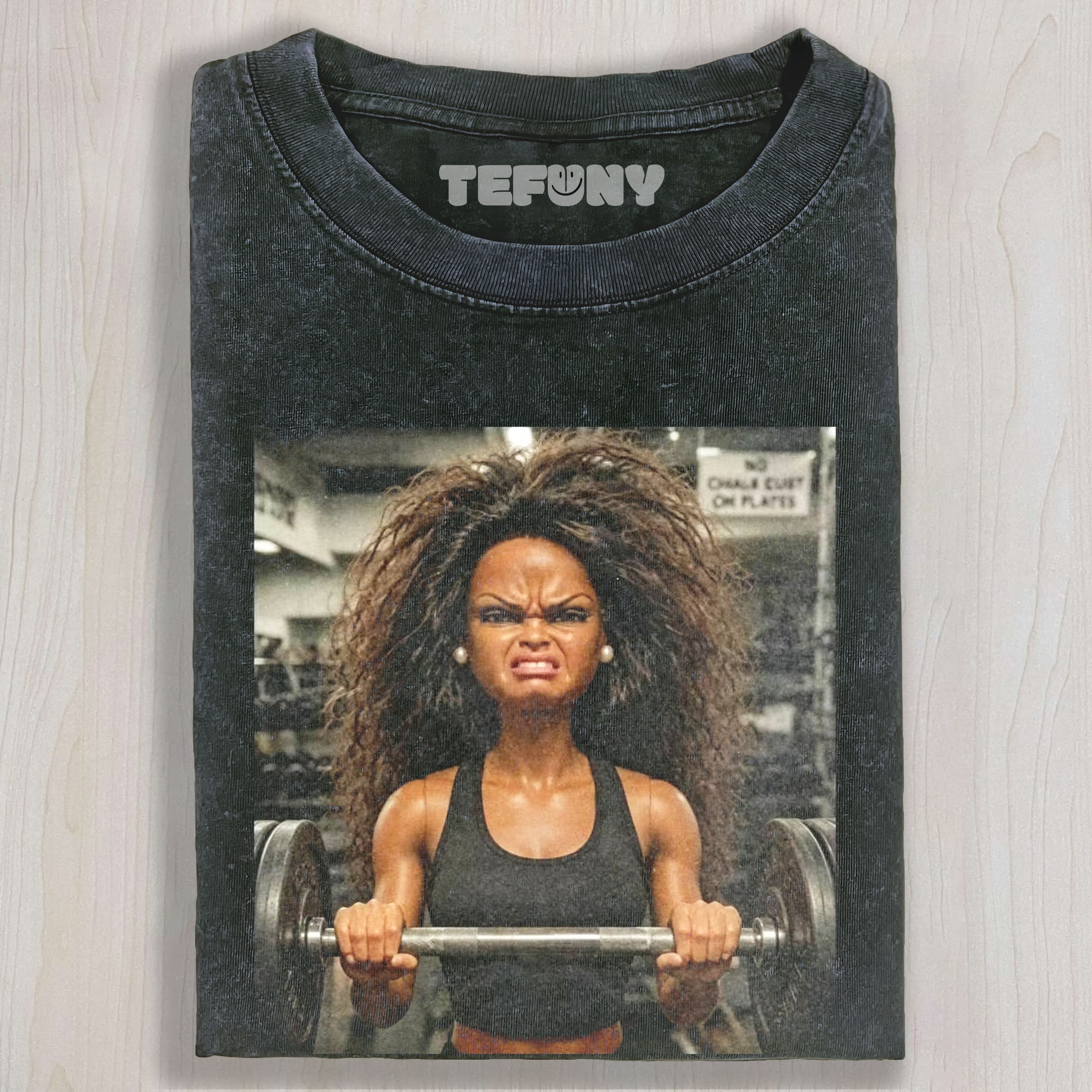 GYM DOLL GIRL FUNNY FACE MEME V7 UNISEX TEE, TANK TOP, LAYERED LS, SWEATSHIRT & HOODIE