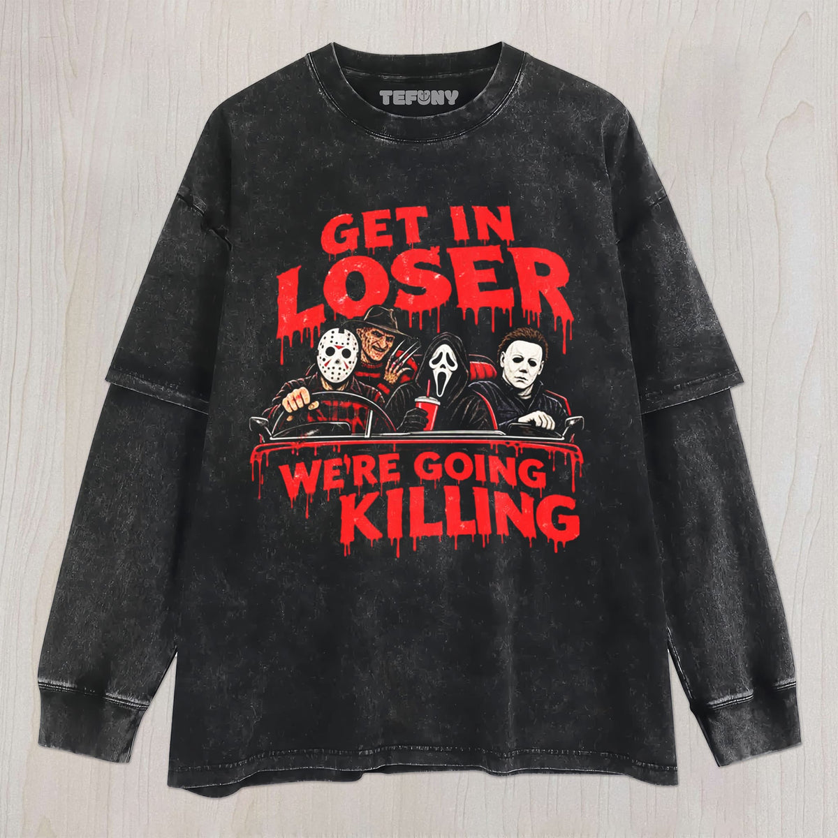HALLOWEEN - GET IN LOSER UNISEX TEE, TANK TOP, LAYERED LS, SWEATSHIRT & HOODIE