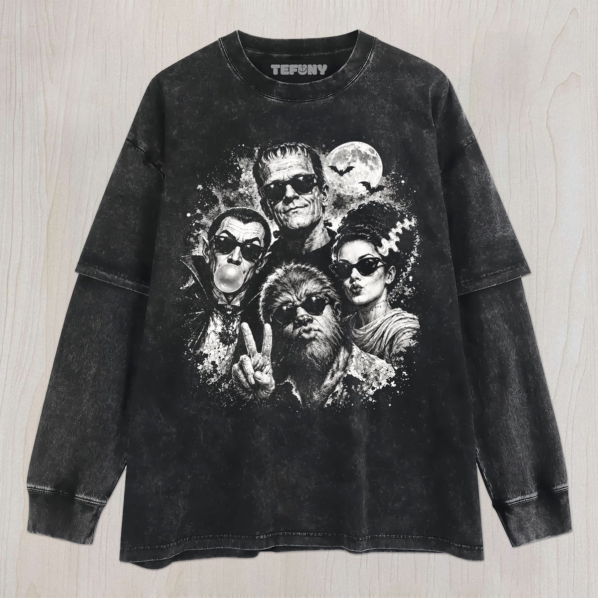 HALLOWEEN MONSTER SELFIE UNISEX TEE, TANK TOP, LAYERED LS, SWEATSHIRT & HOODIE