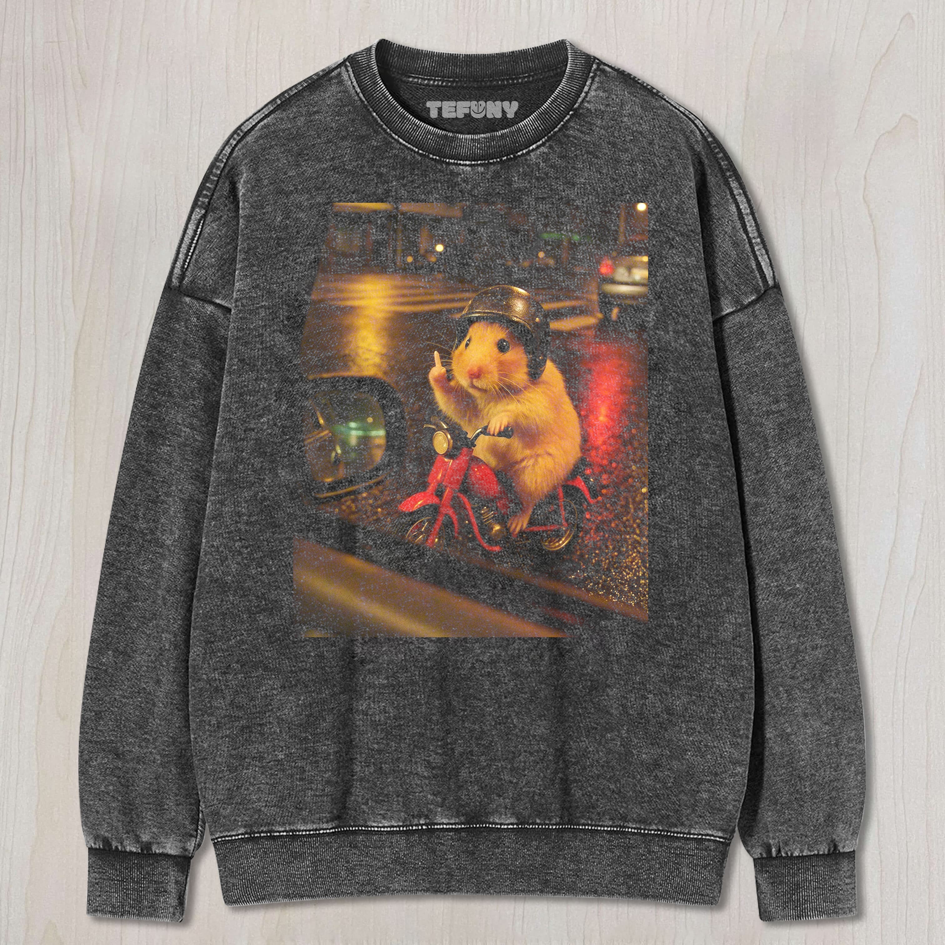 HAMSTER RIDING A BIKE MF UNISEX TEE, TANK TOP, LAYERED LS, SWEATSHIRT & HOODIE
