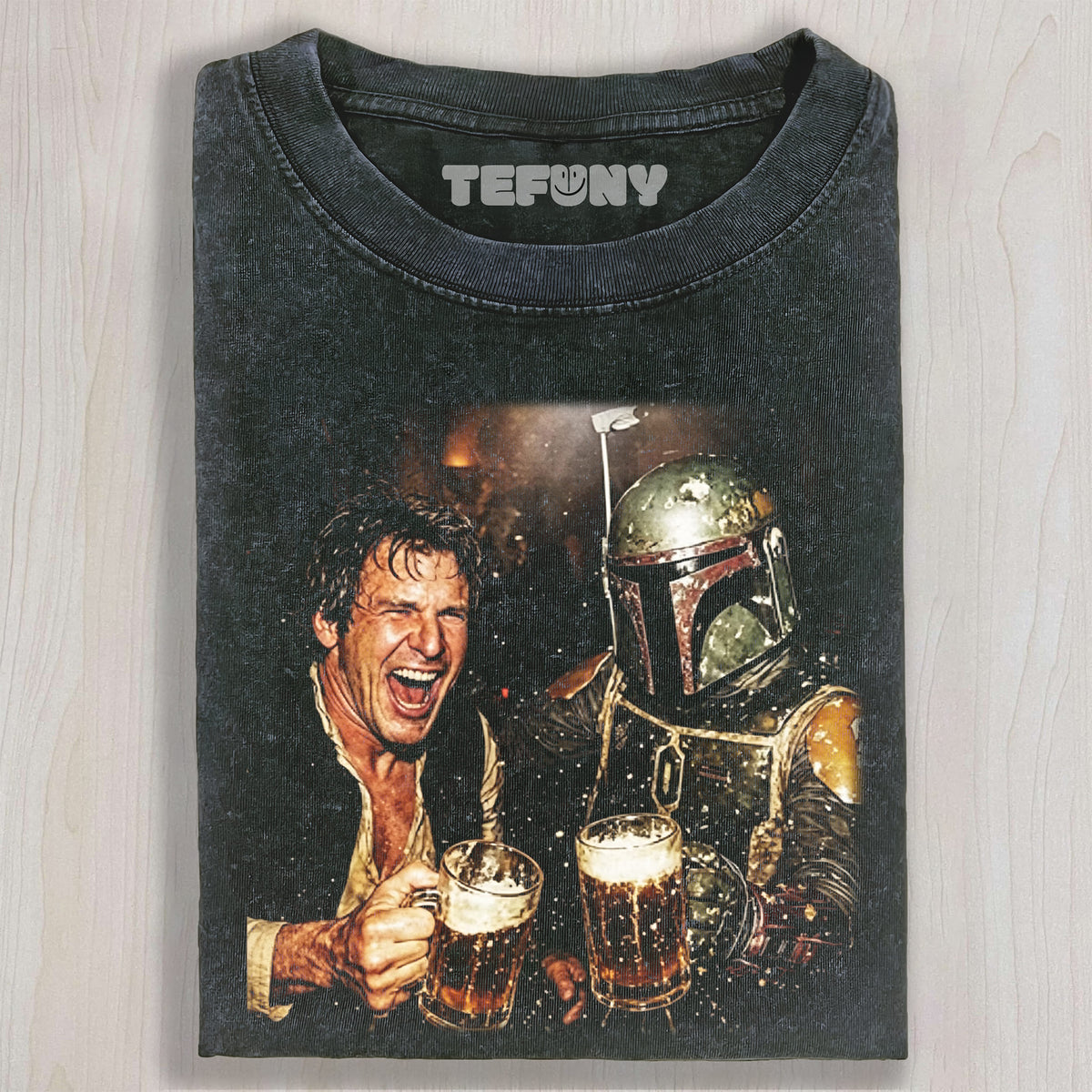 HAN SOLO AND BOBA FETT FUNNY MEME UNISEX TEE, TANK TOP, LAYERED LS, SWEATSHIRT & HOODIE