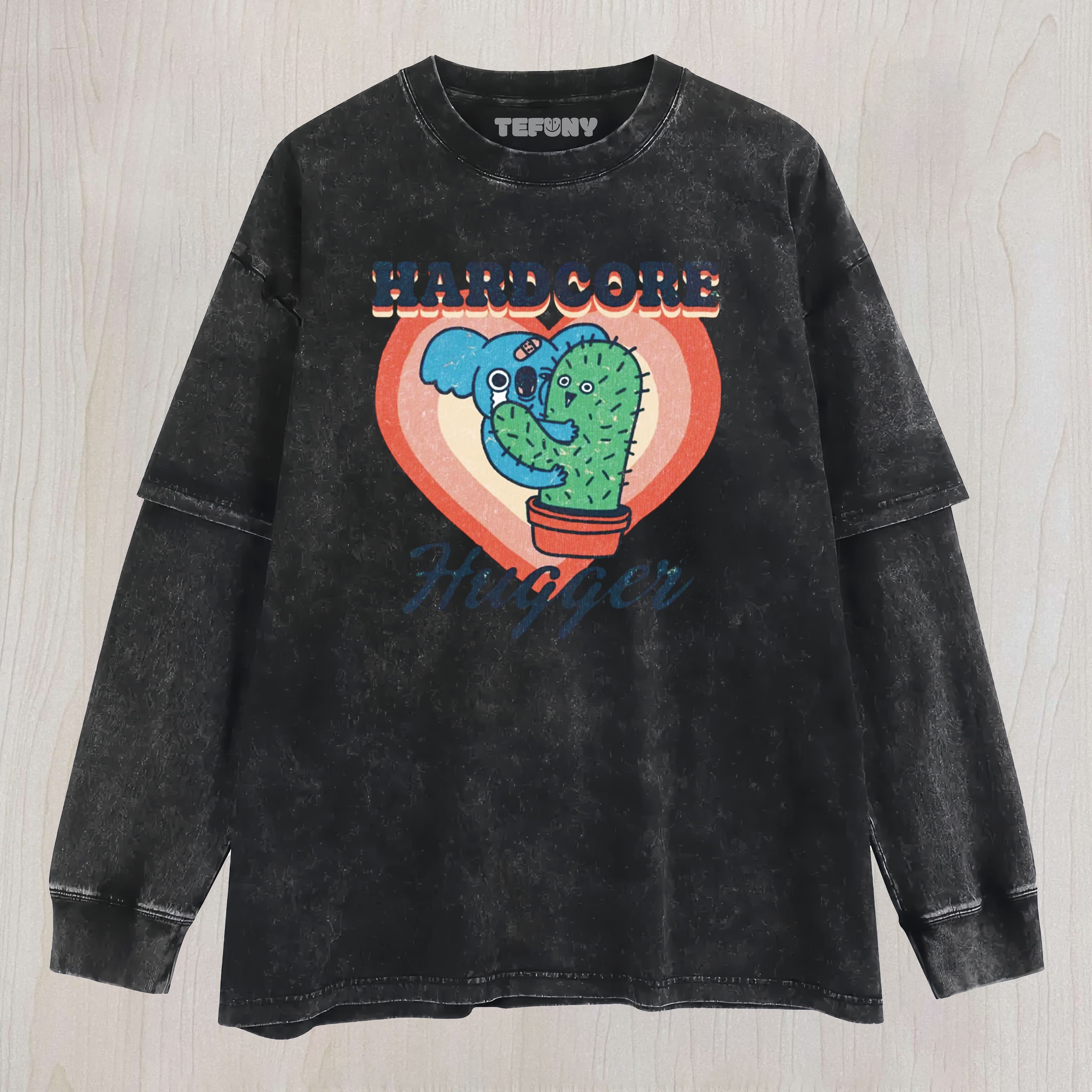 HARDCORE HUGGER  LAYERED LONG SLEEVE
