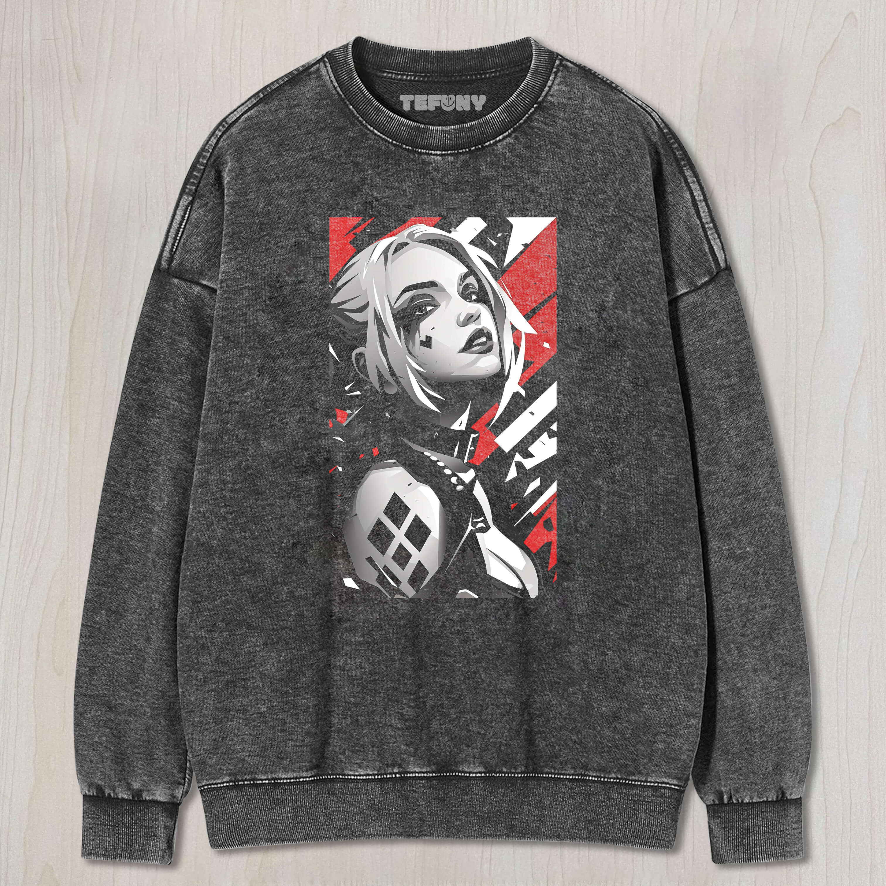 HARLEY QUINN (BLACK AND WHITE STYLE) TEE & SWEAT & HOOD