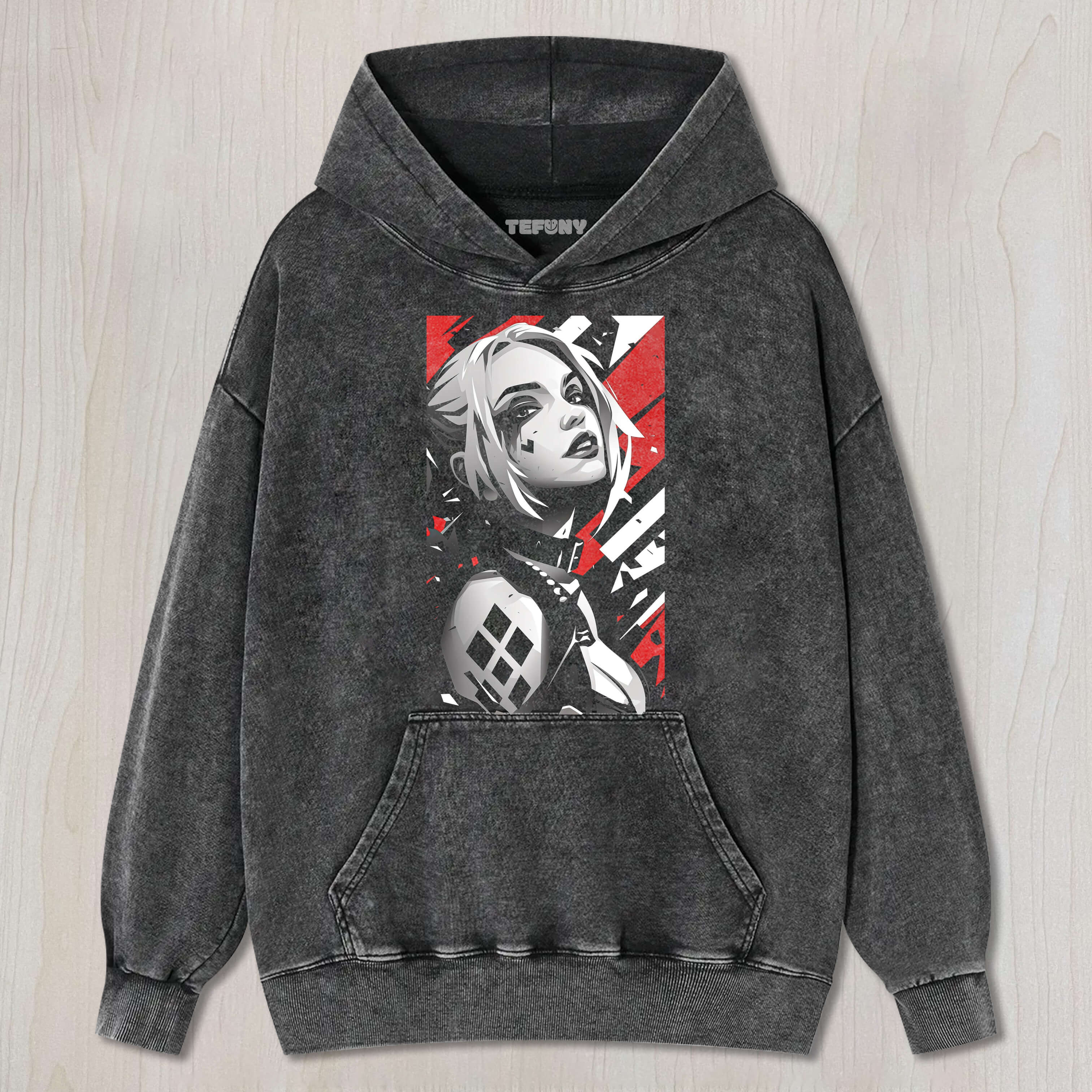 HARLEY QUINN (BLACK AND WHITE STYLE) TEE & SWEAT & HOOD