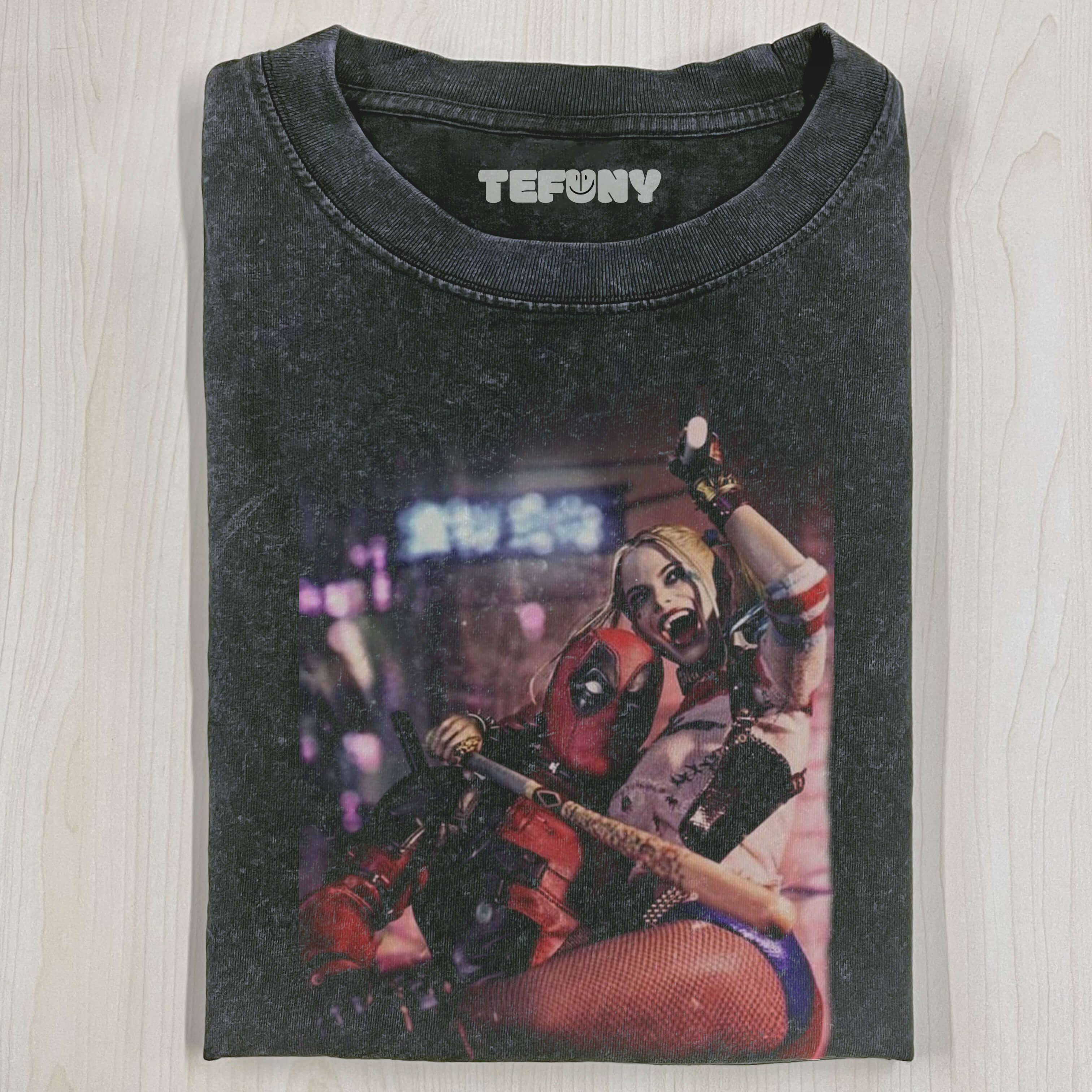 HARLEY QUINN AND DEADPOOL T-SHIRT