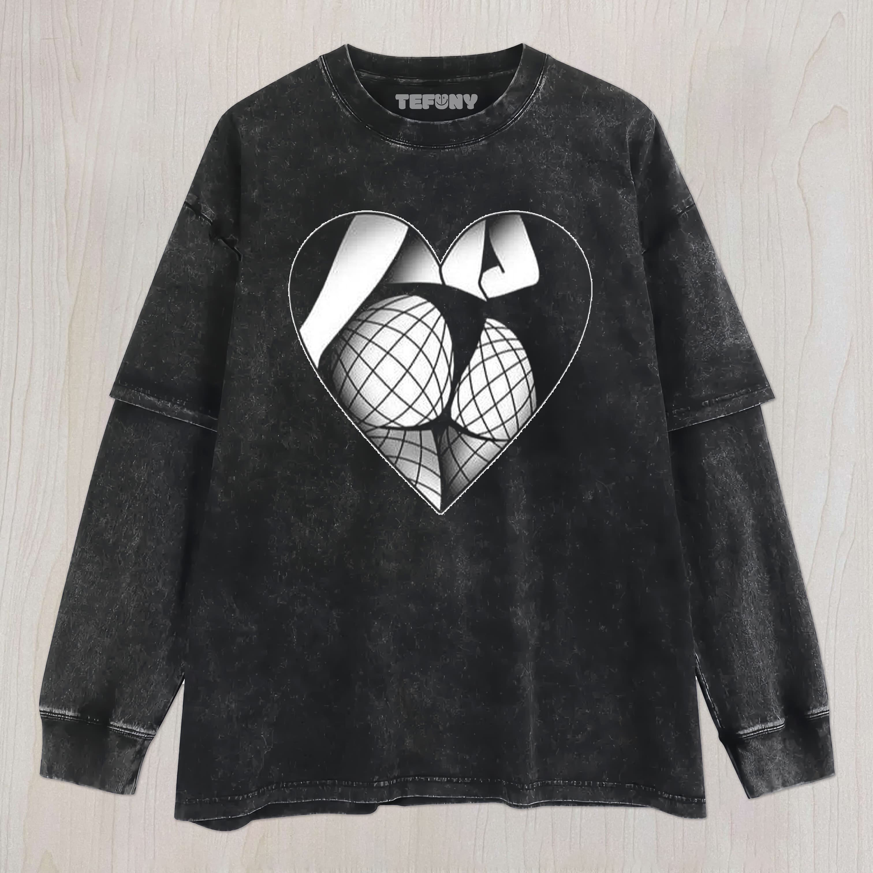 HEART-SHAPED BUTT UNISEX TEE, TANK TOP, LAYERED LS, SWEATSHIRT & HOODIE