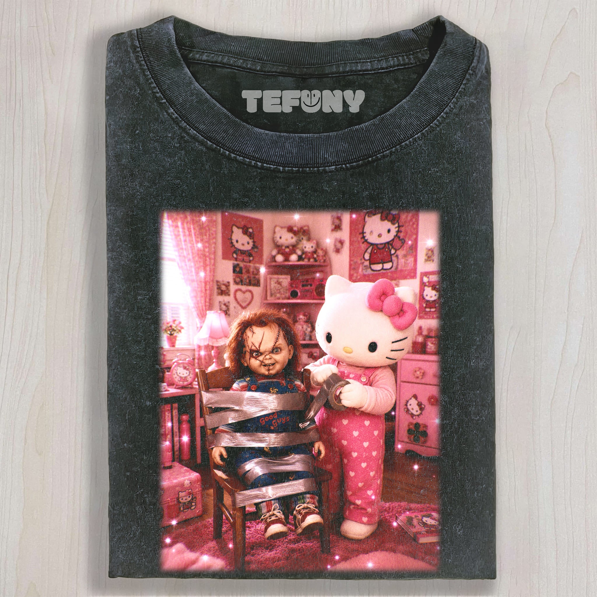 HELLO KITTY AND HORROR UNISEX TEE, TANK TOP, LAYERED LS, SWEATSHIRT & HOODIE
