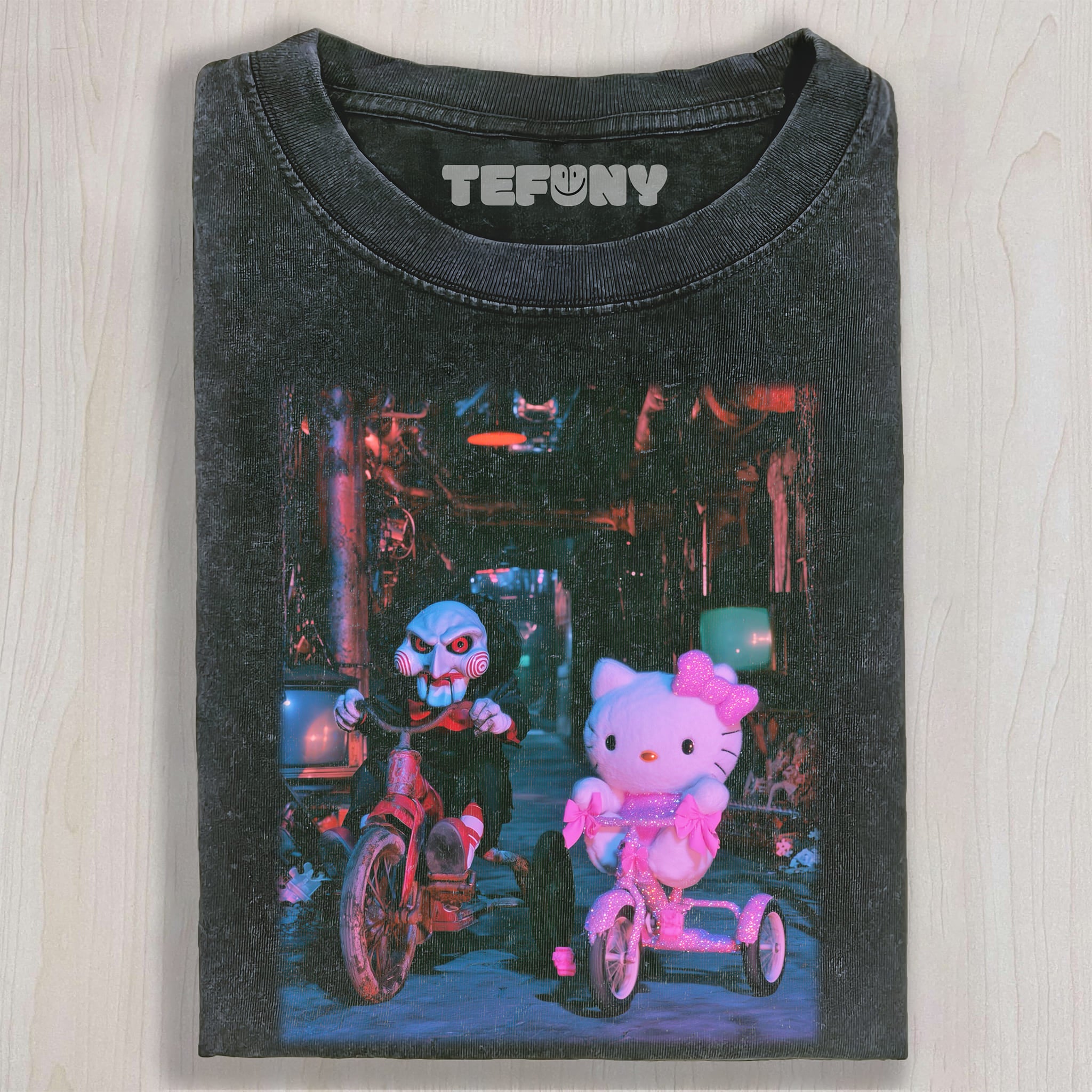 HELLO KITTY AND HORROR V1 UNISEX TEE, TANK TOP, LAYERED LS, SWEATSHIRT & HOODIE