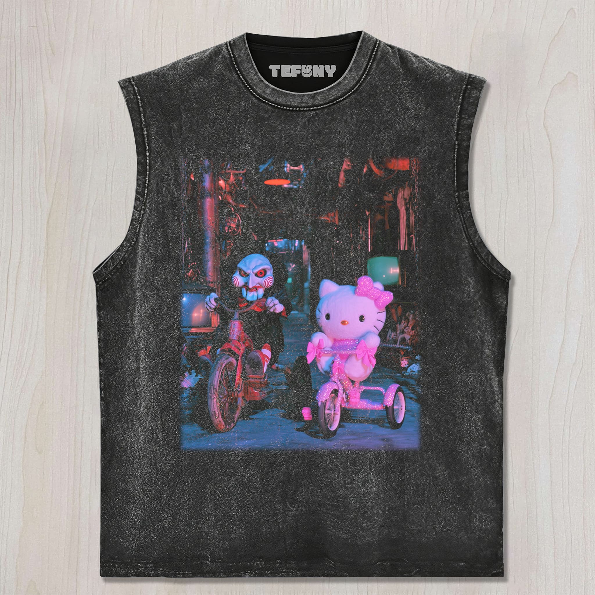 HELLO KITTY AND HORROR V1 UNISEX TEE, TANK TOP, LAYERED LS, SWEATSHIRT & HOODIE