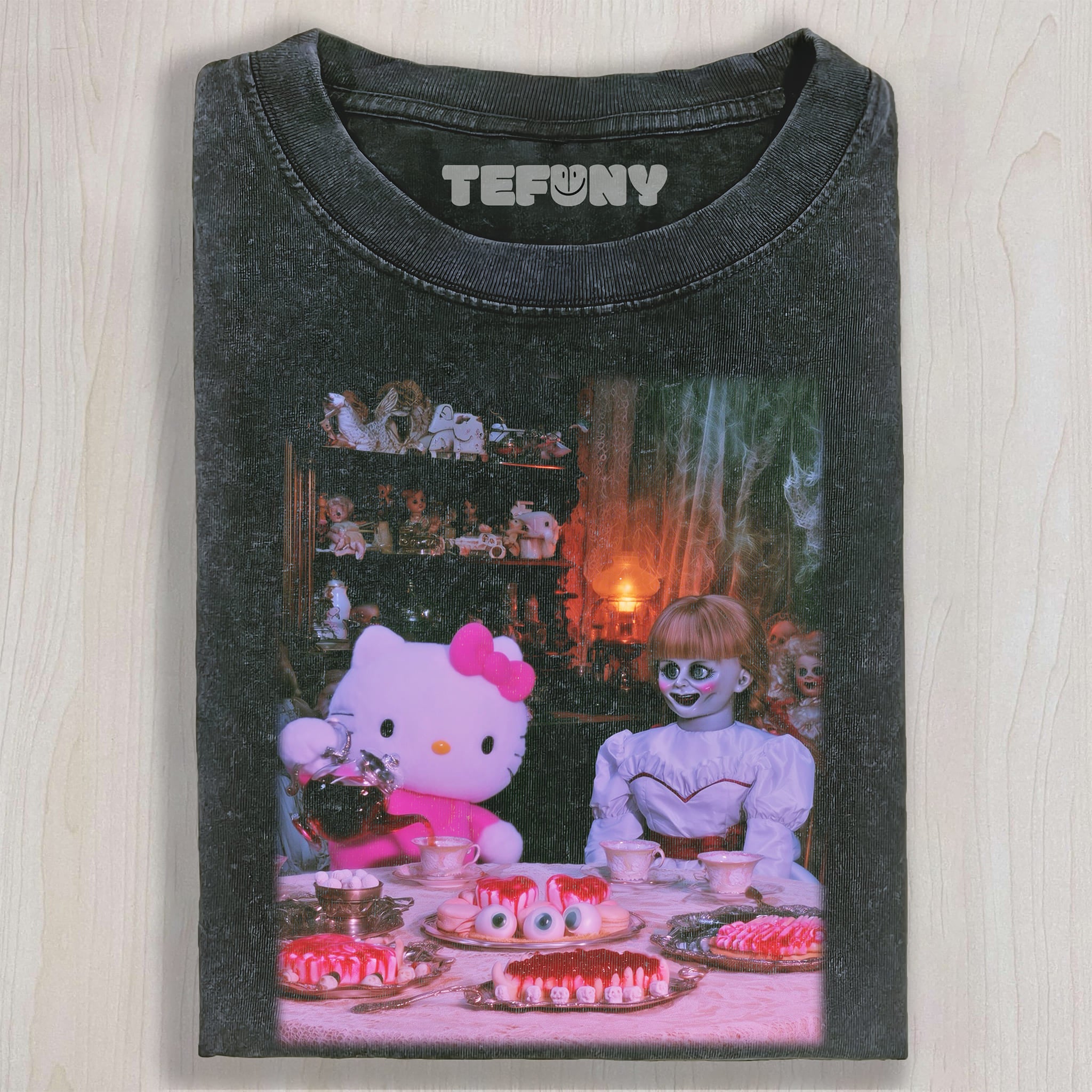 HELLO KITTY AND HORROR V3 UNISEX TEE, TANK TOP, LAYERED LS, SWEATSHIRT & HOODIE