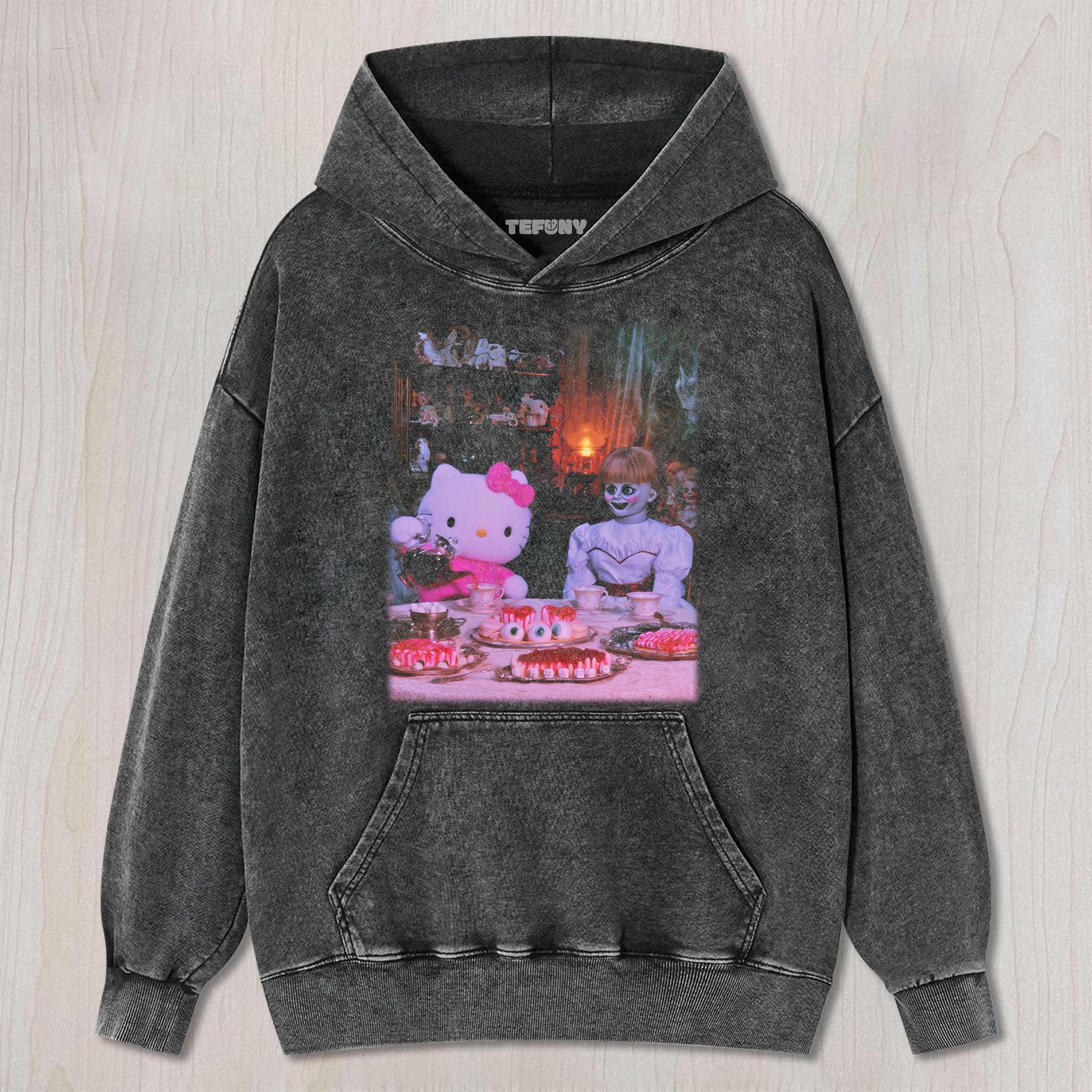 HELLO KITTY AND HORROR V3 UNISEX TEE, TANK TOP, LAYERED LS, SWEATSHIRT & HOODIE