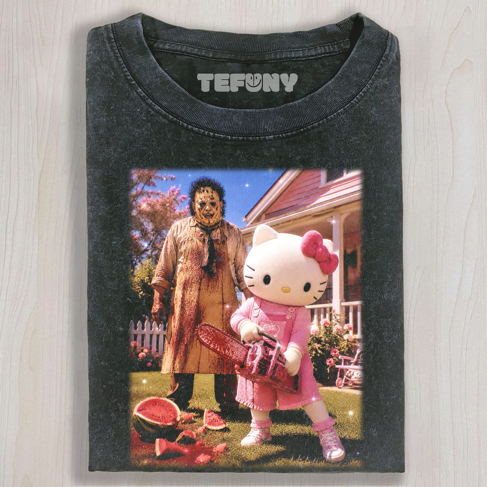 HELLO KITTY AND HORROR V6 UNISEX TEE, TANK TOP, LAYERED LS, SWEATSHIRT & HOODIE