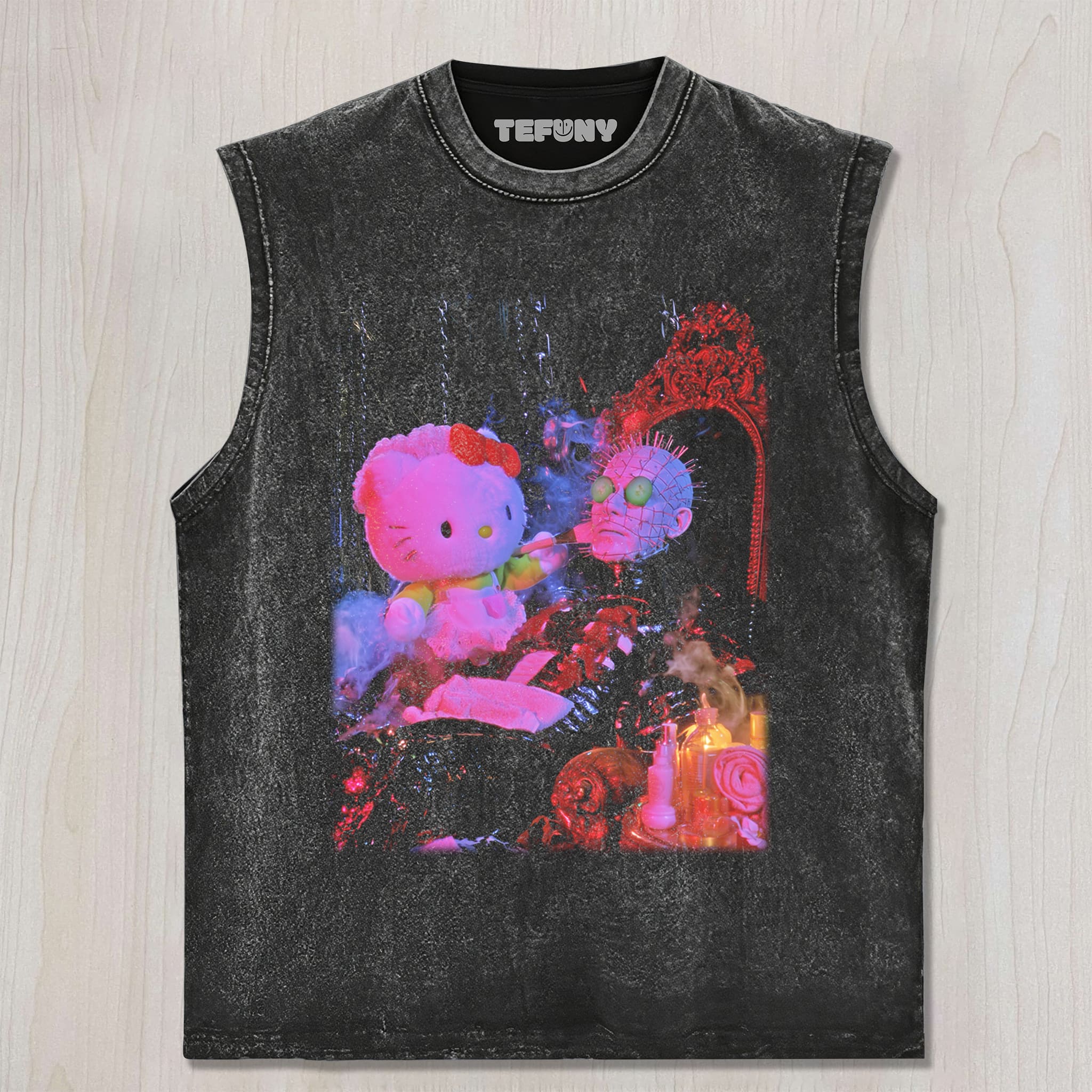HELLO KITTY AND HORROR V8 UNISEX TEE, TANK TOP, LAYERED LS, SWEATSHIRT & HOODIE