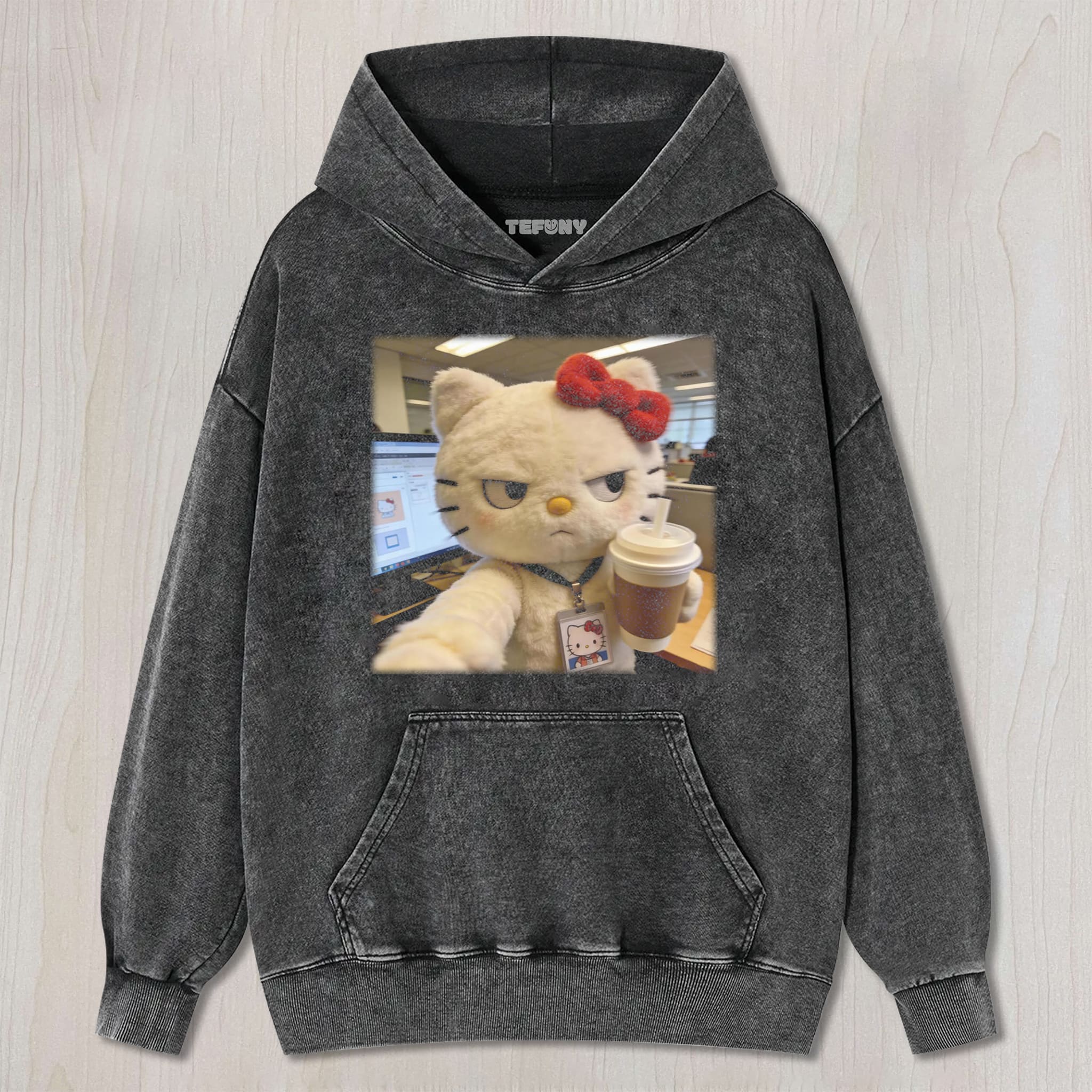 HELLO KITTY AT WORK UNISEX TEE, TANK TOP, LAYERED LS, SWEATSHIRT & HOODIE
