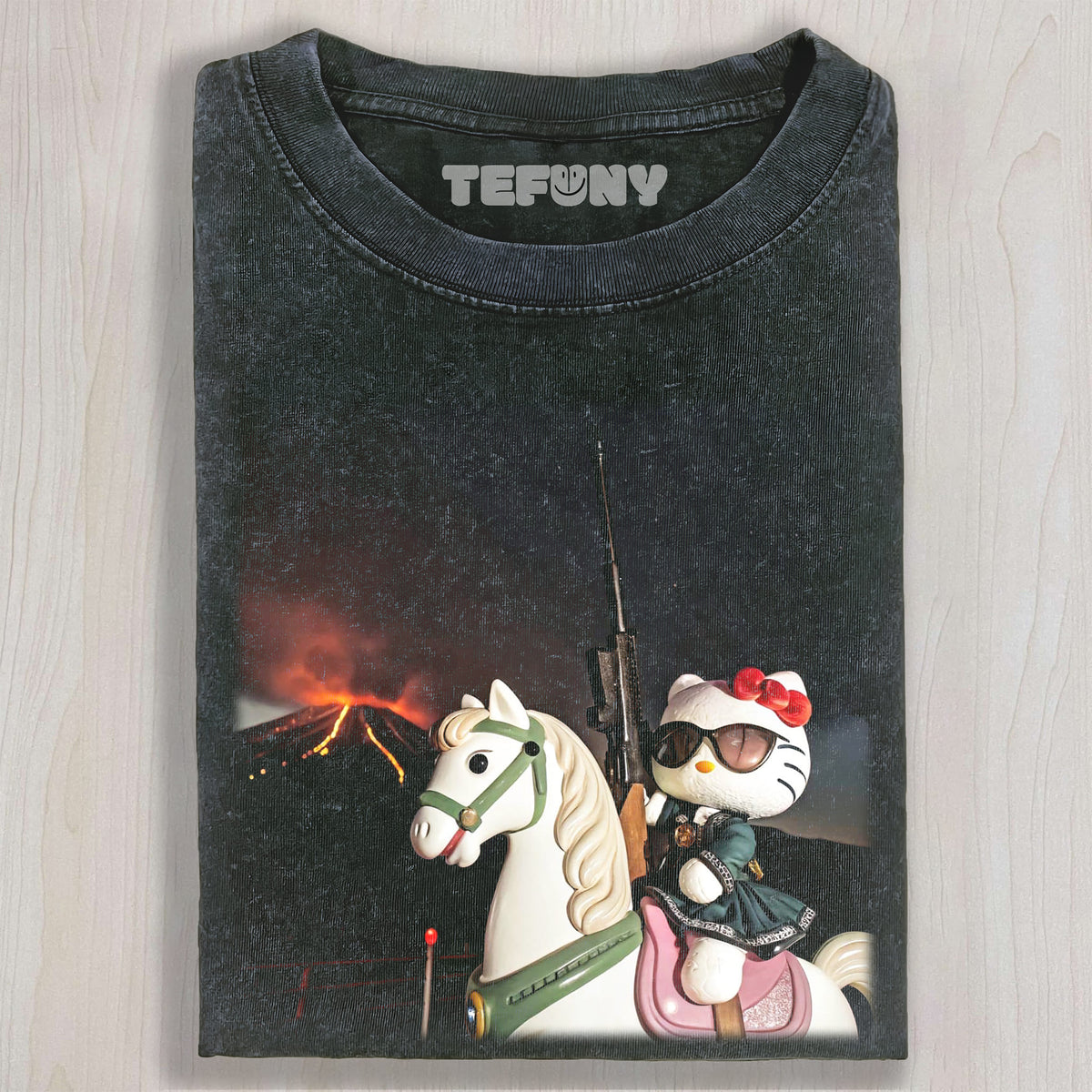 HELLO KITTY CONQUERS THE VOLCANO UNISEX TEE, TANK TOP, LAYERED LS, SWEATSHIRT & HOODIE