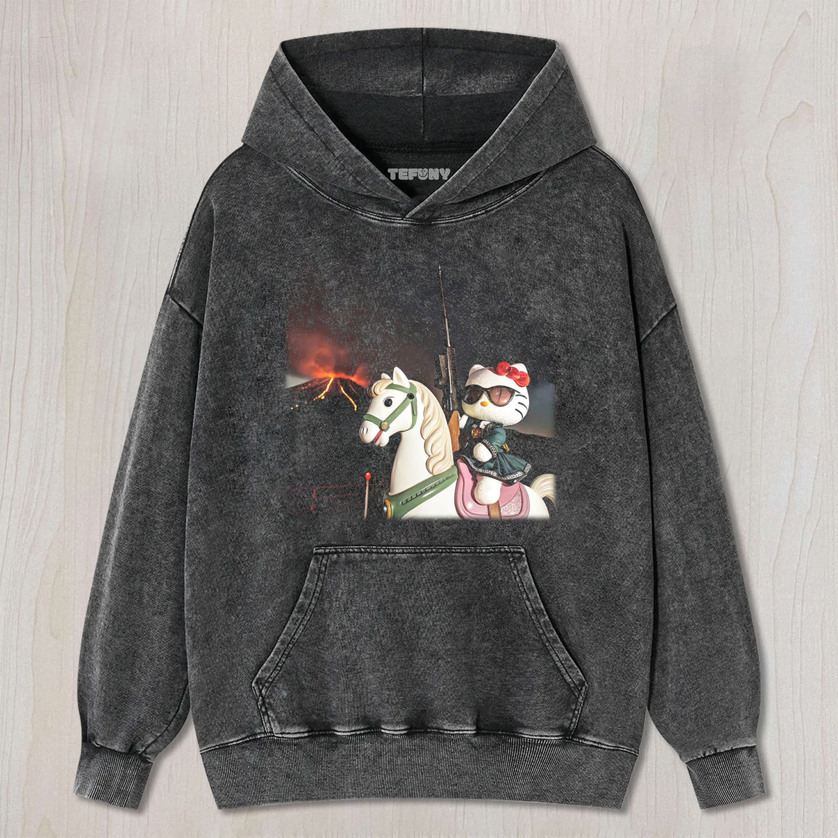 HELLO KITTY CONQUERS THE VOLCANO UNISEX TEE, TANK TOP, LAYERED LS, SWEATSHIRT & HOODIE