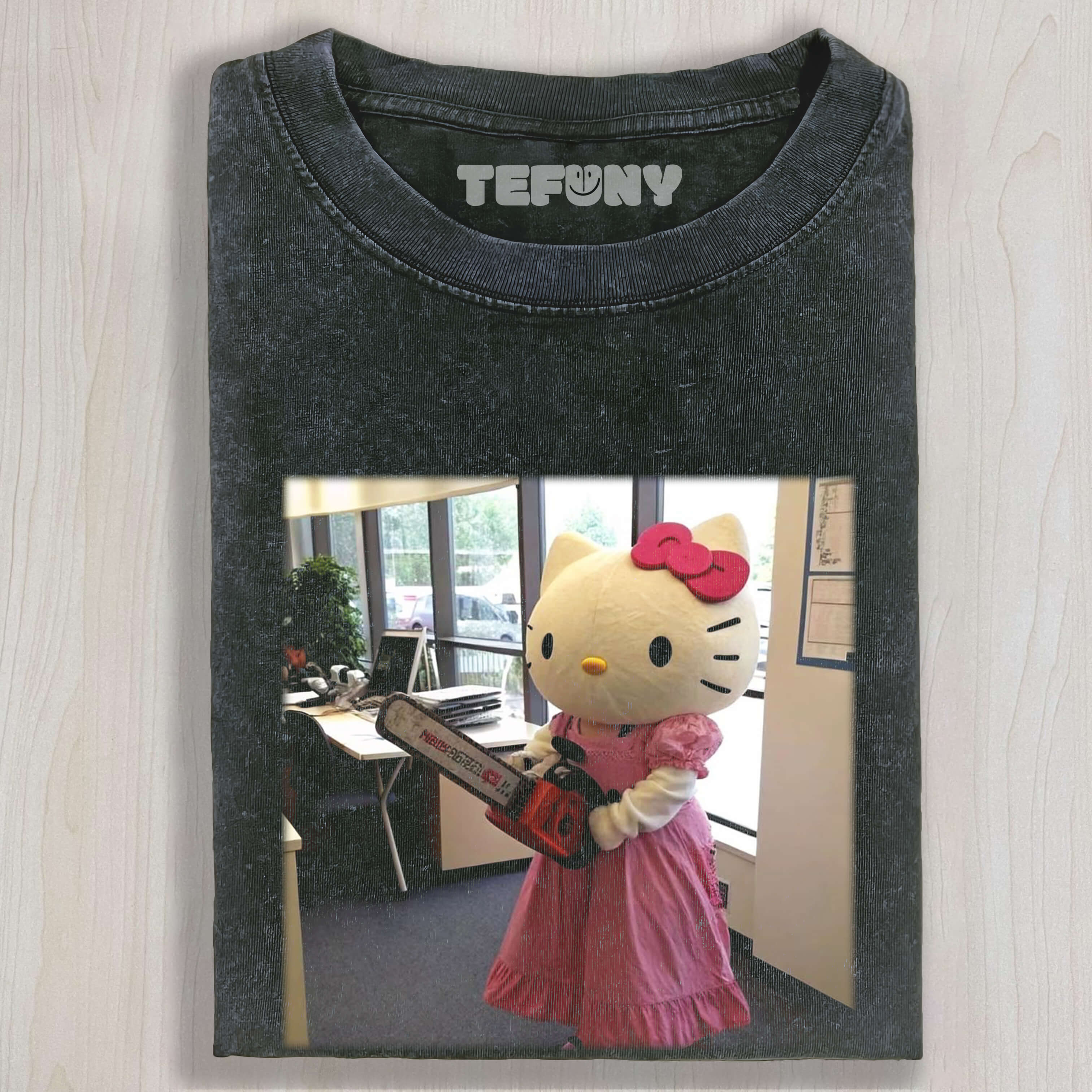 HELLO KITTY WITH A CHAINSAW TEE & SWEAT & HOOD