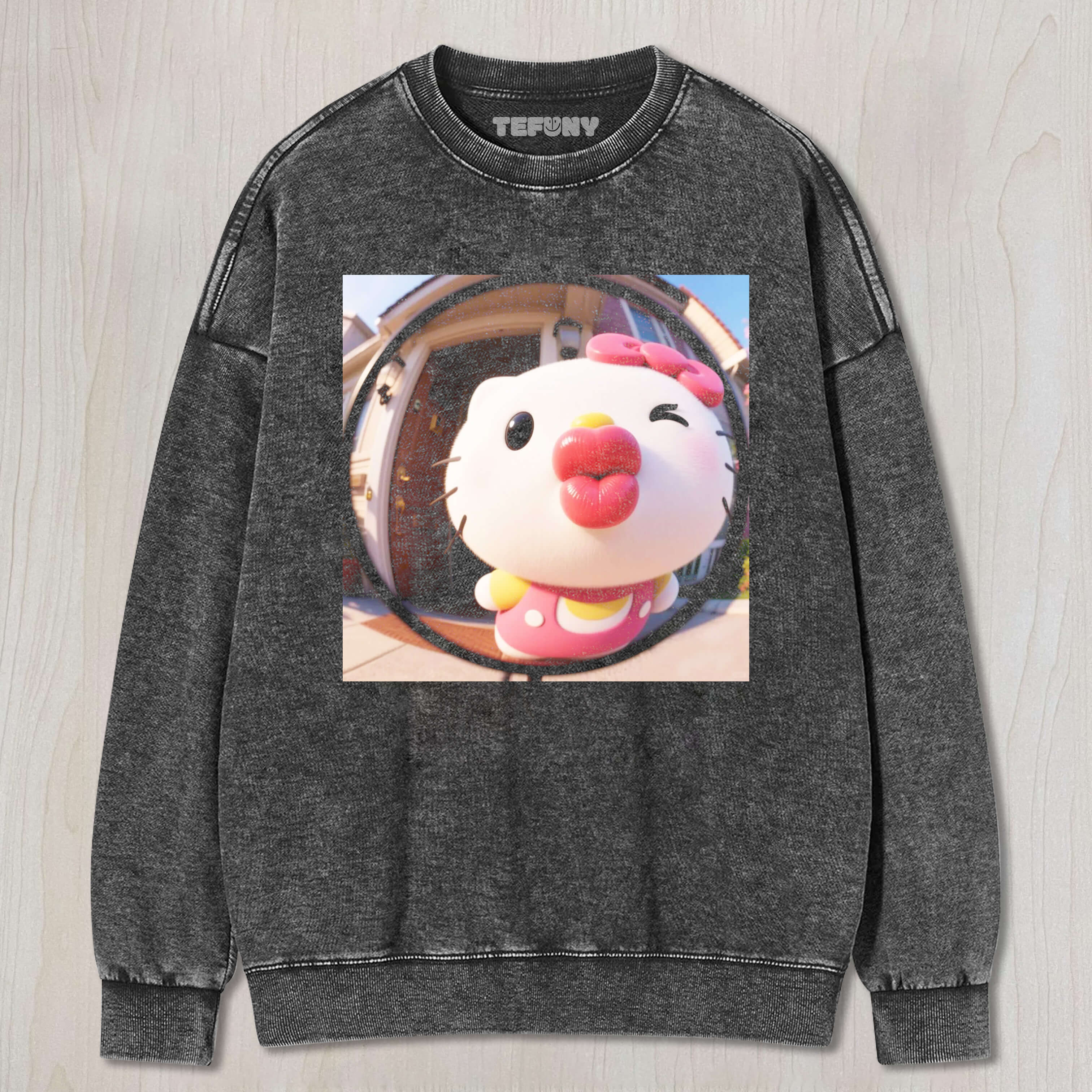 HELLO KITTY WITH BIG LIPS T-SHIRT & LONG SLEEVES & HOODIES