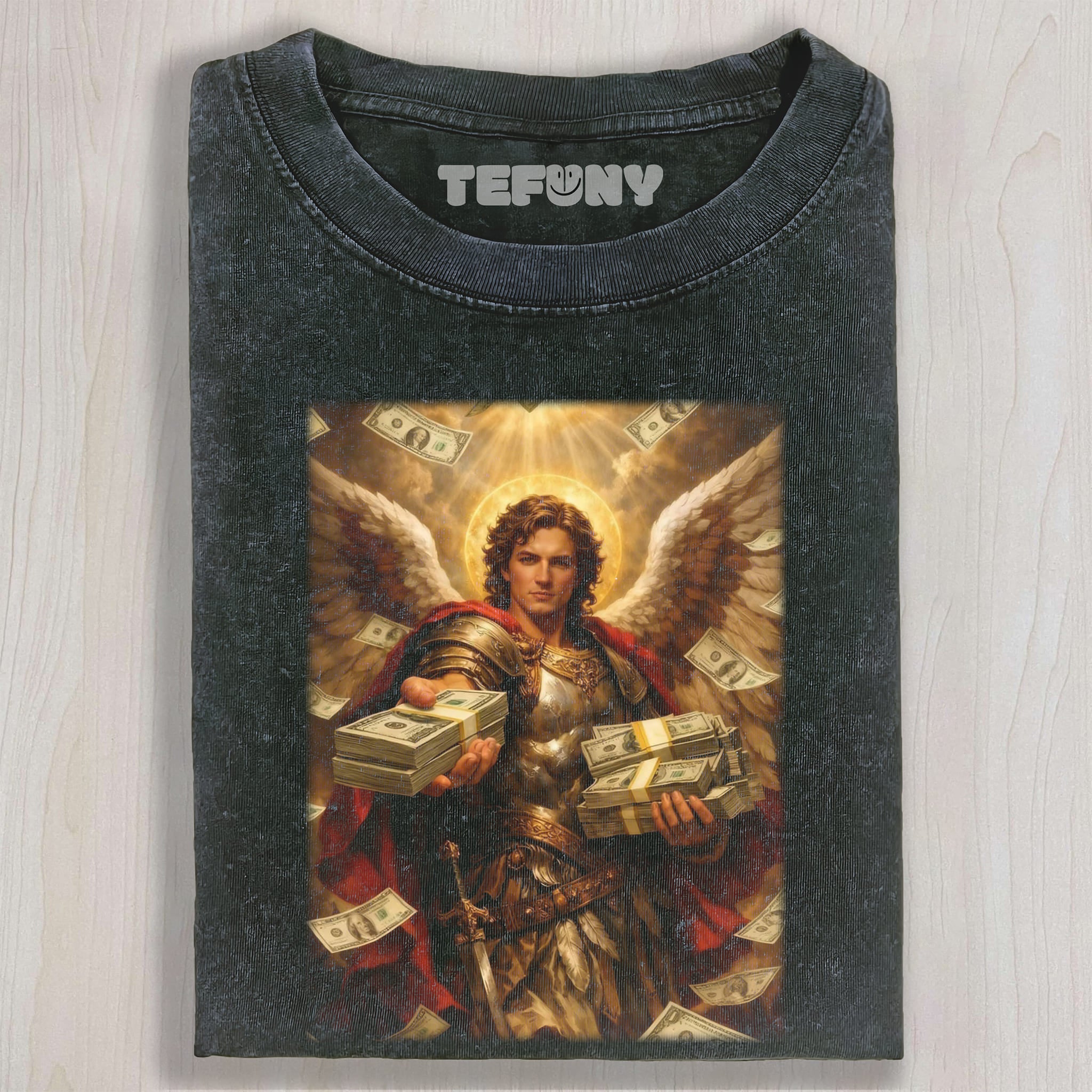 HOLY WEALTH ANGEL T-SHIRT UNISEX TEE, TANK TOP, LAYERED LS, SWEATSHIRT & HOODIE