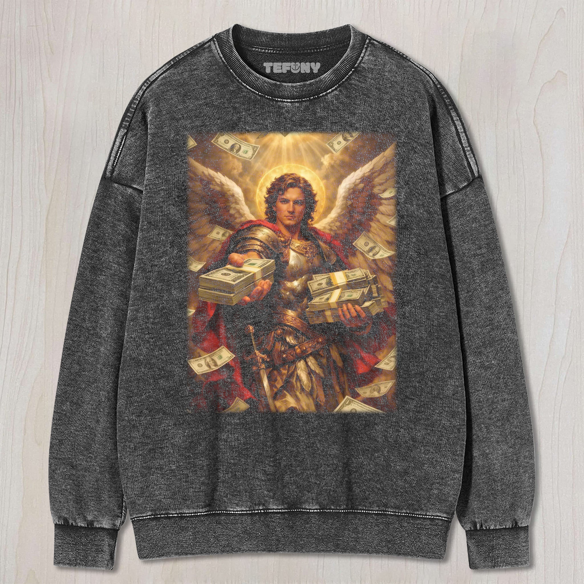 HOLY WEALTH ANGEL T-SHIRT UNISEX TEE, TANK TOP, LAYERED LS, SWEATSHIRT & HOODIE
