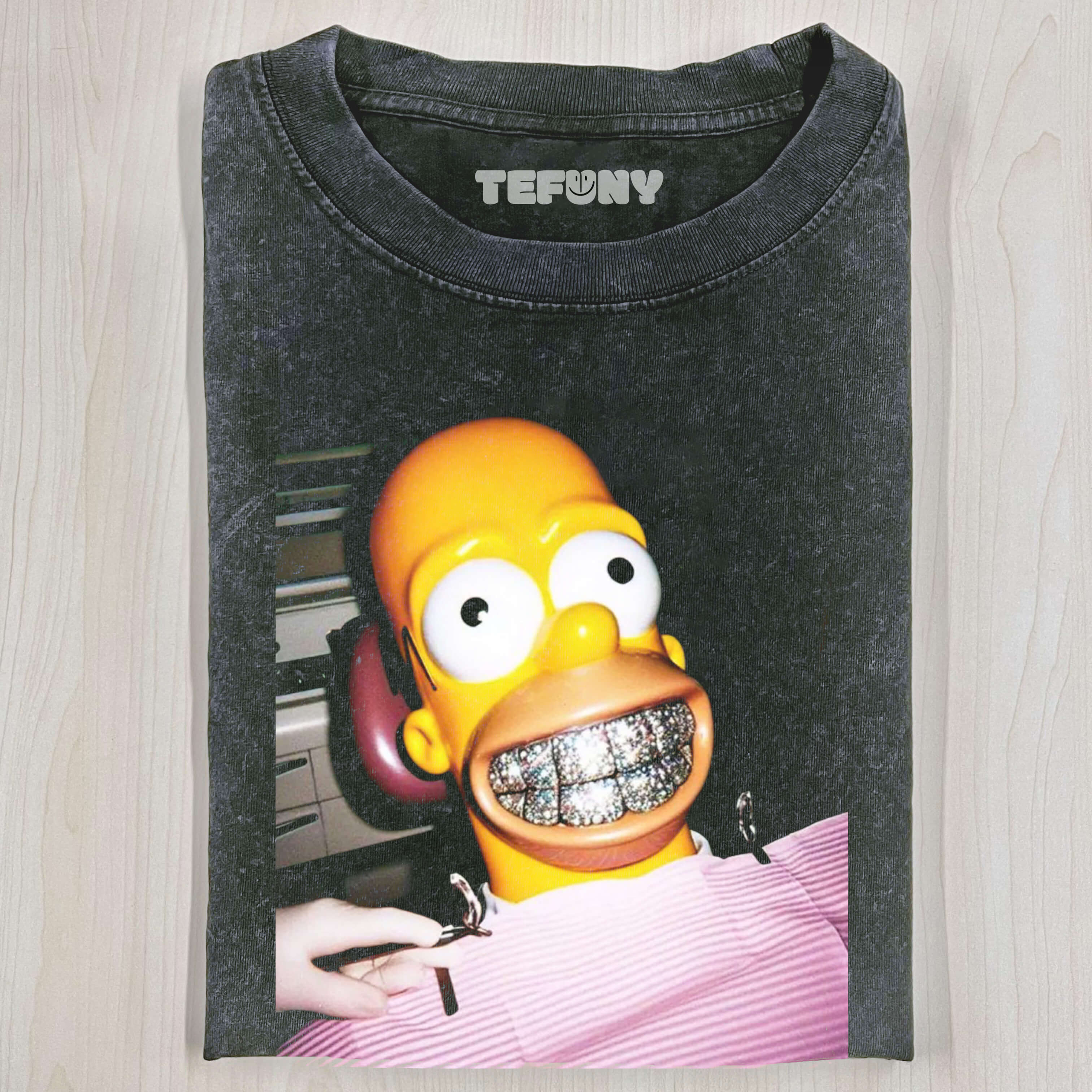 HOMER SIMPSON WITH DIAMOND TEETH T-SHIRT