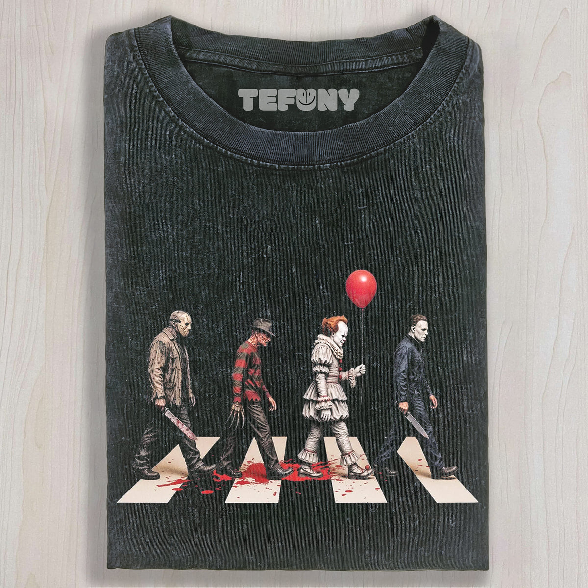 HORROR CHARACTERS ABBEY ROAD UNISEX TEE, TANK TOP, LAYERED LS, SWEATSHIRT & HOODIE
