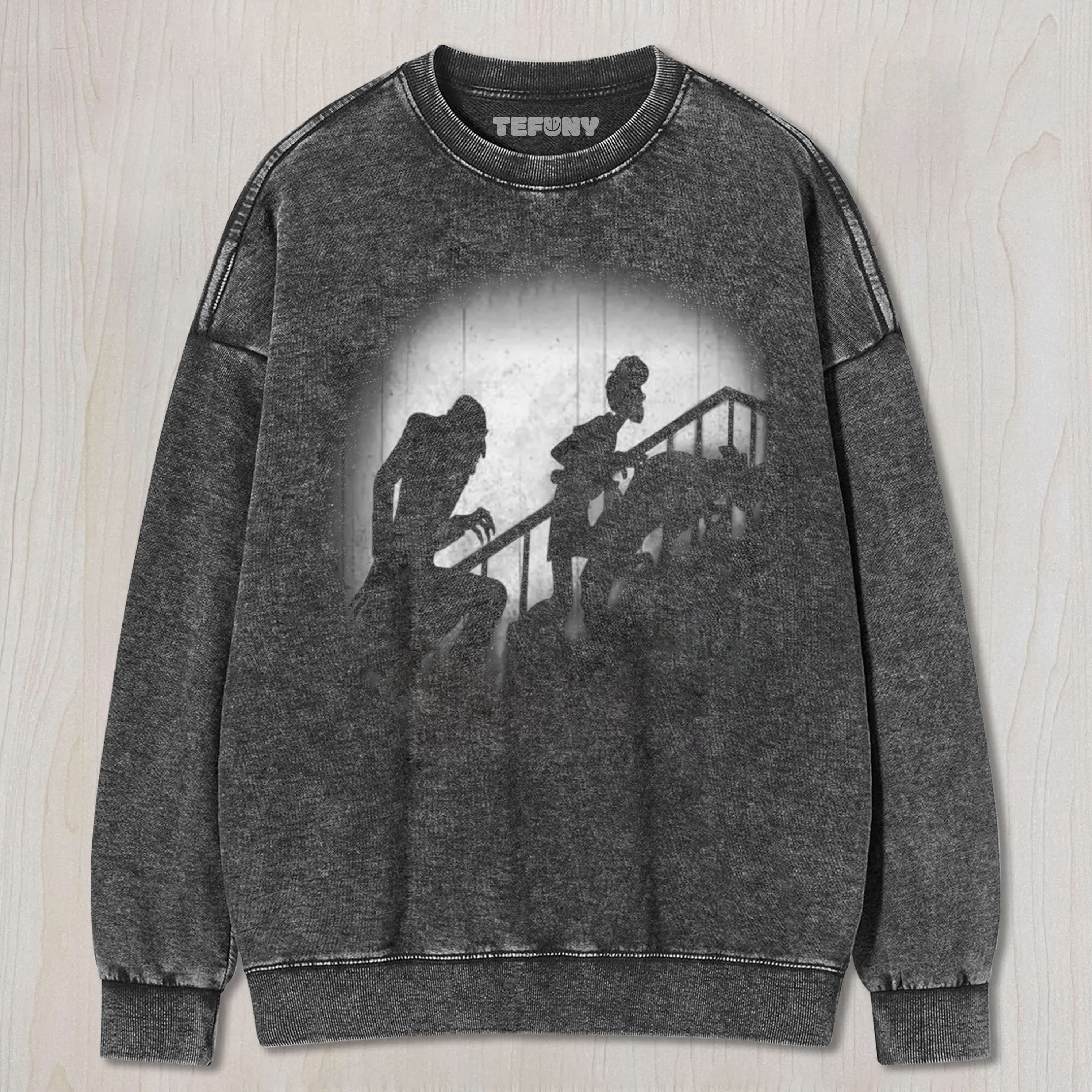 HORROR CREATURE SILHOUETTE SPOOKY UNISEX TEE, TANK TOP, LAYERED LS, SWEATSHIRT & HOODIE