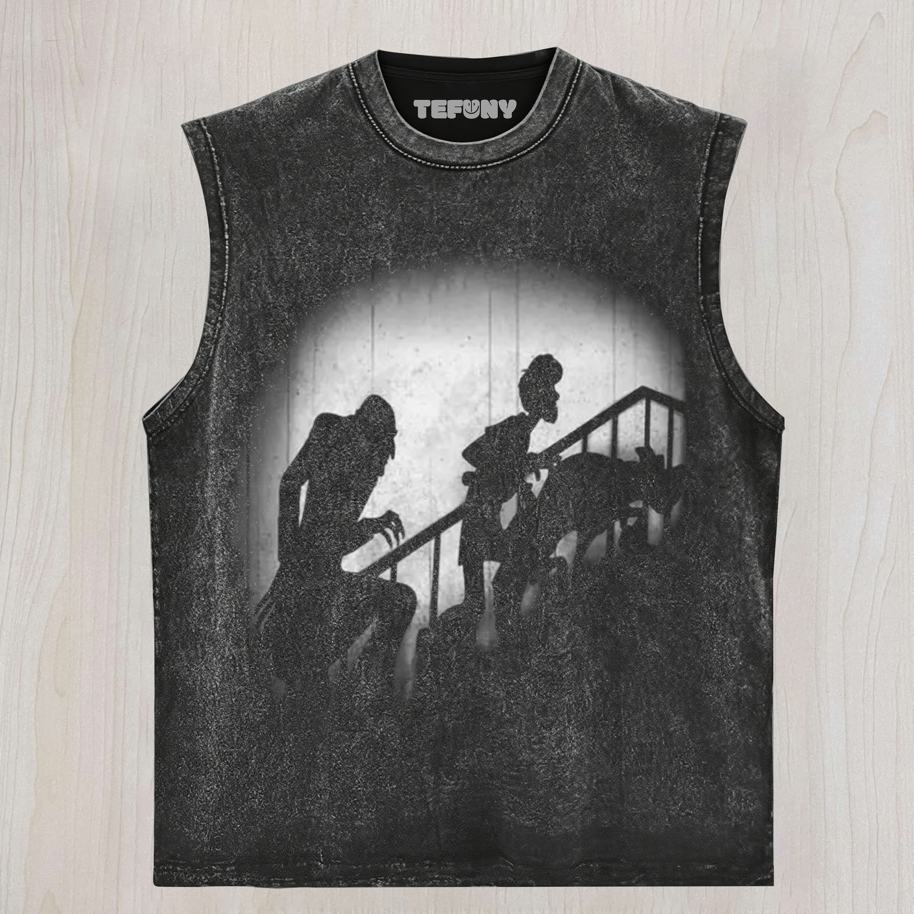 HORROR CREATURE SILHOUETTE SPOOKY UNISEX TEE, TANK TOP, LAYERED LS, SWEATSHIRT & HOODIE