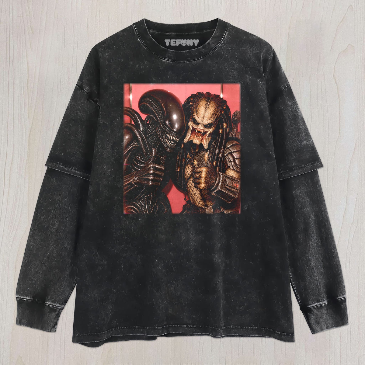 HORROR MOVIE CHARACTERS GROUP PHOTO V4 UNISEX TEE, TANK TOP, LAYERED LS, SWEATSHIRT & HOODIE