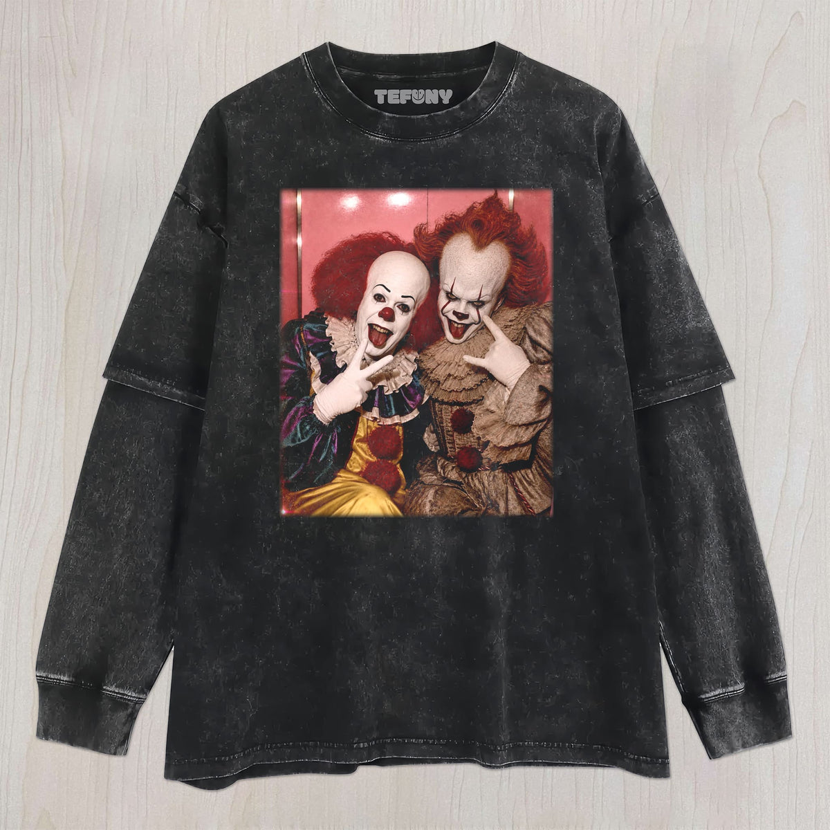 HORROR MOVIE CHARACTERS GROUP PHOTO V6 UNISEX TEE, TANK TOP, LAYERED LS, SWEATSHIRT & HOODIE