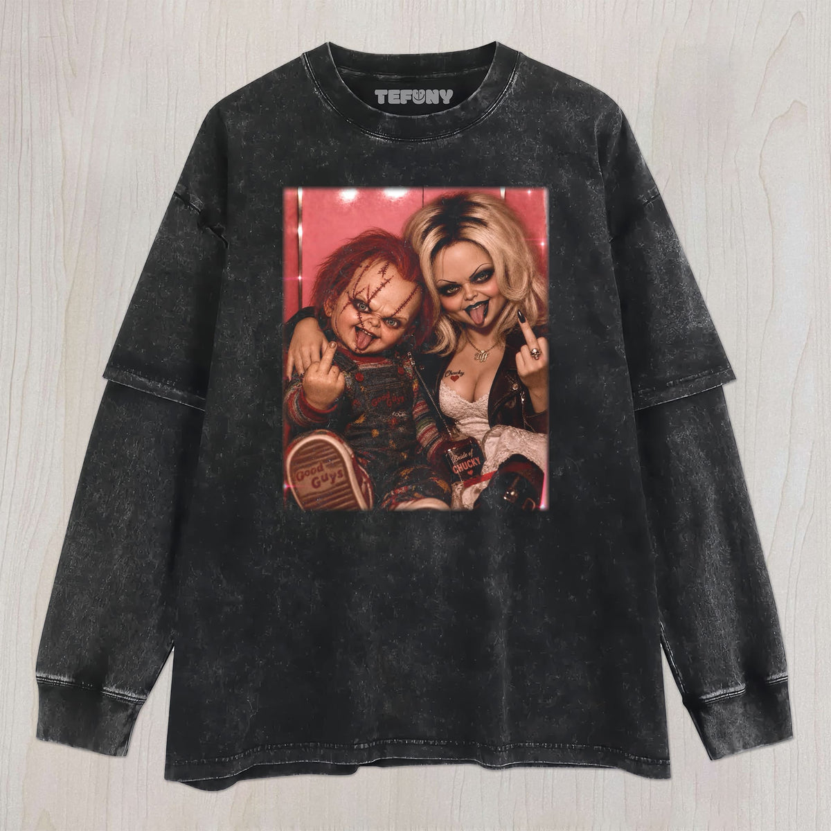 HORROR MOVIE CHARACTERS GROUP PHOTO V7 UNISEX TEE, TANK TOP, LAYERED LS, SWEATSHIRT & HOODIE