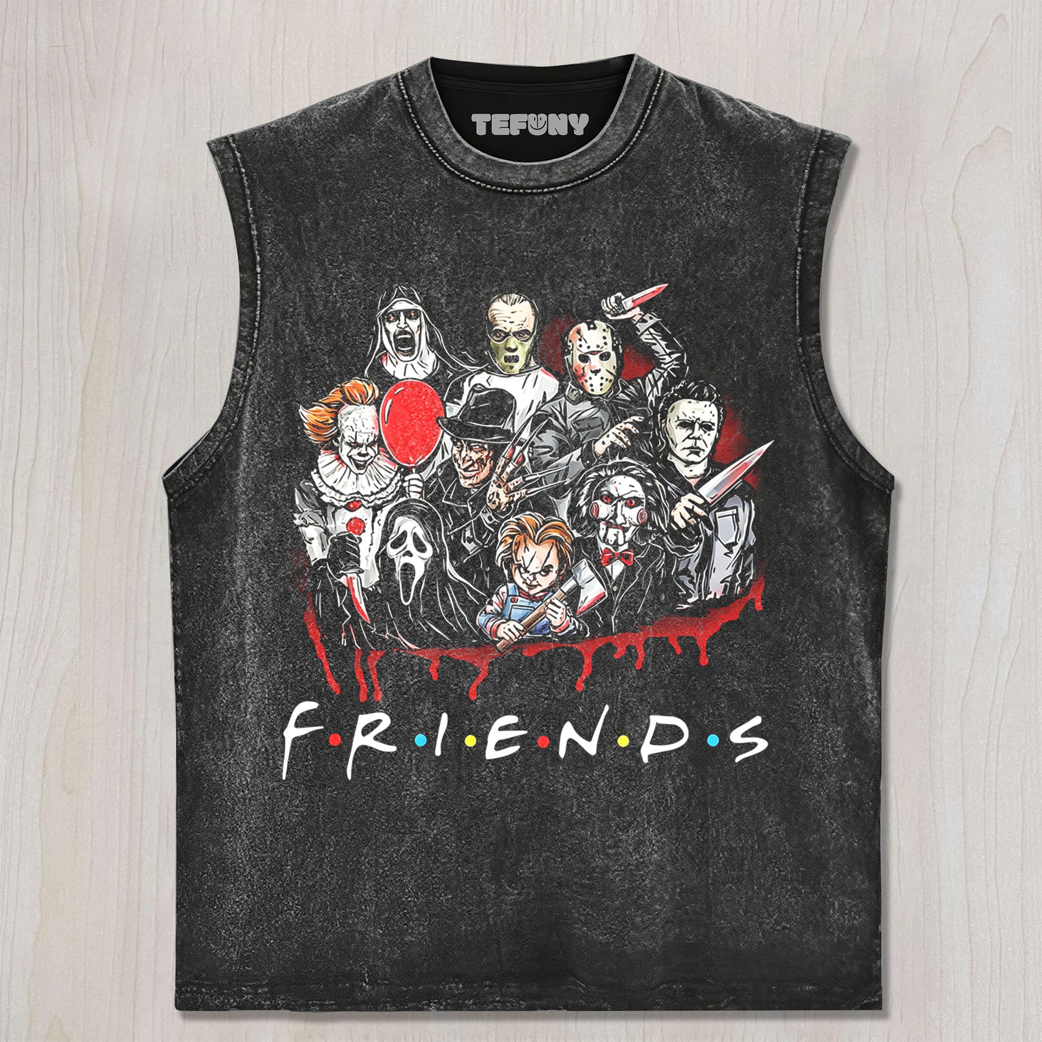 HORROR MOVIE KILLERSS FRIENDS V4 UNISEX TEE, TANK TOP, LAYERED LS, SWEATSHIRT & HOODIE