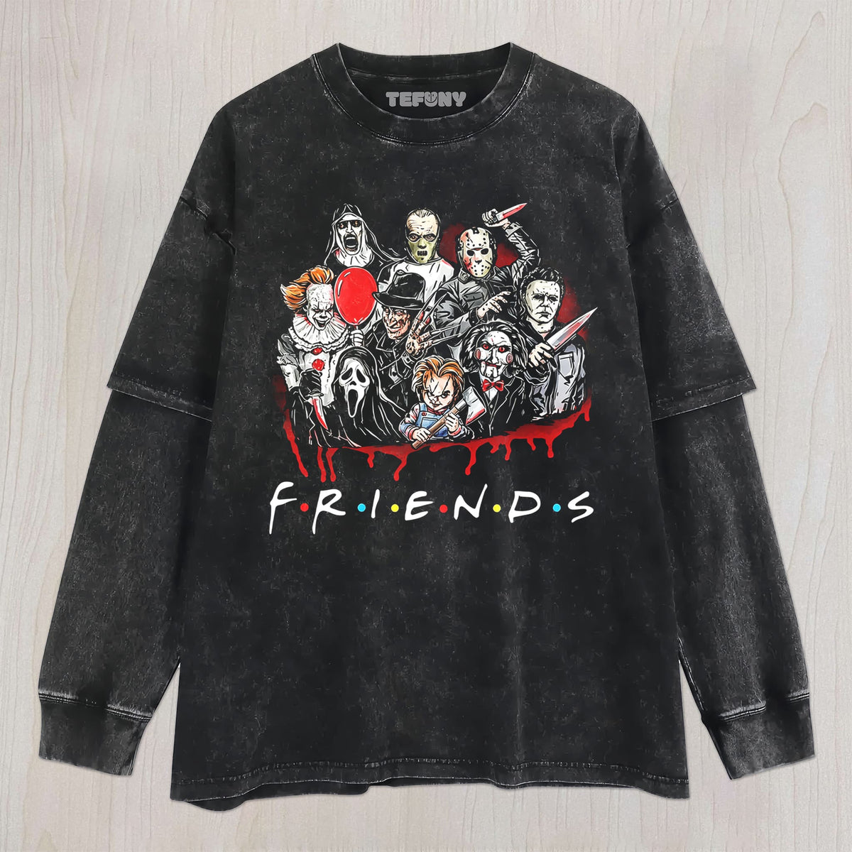 HORROR MOVIE KILLERSS FRIENDS V4 UNISEX TEE, TANK TOP, LAYERED LS, SWEATSHIRT & HOODIE