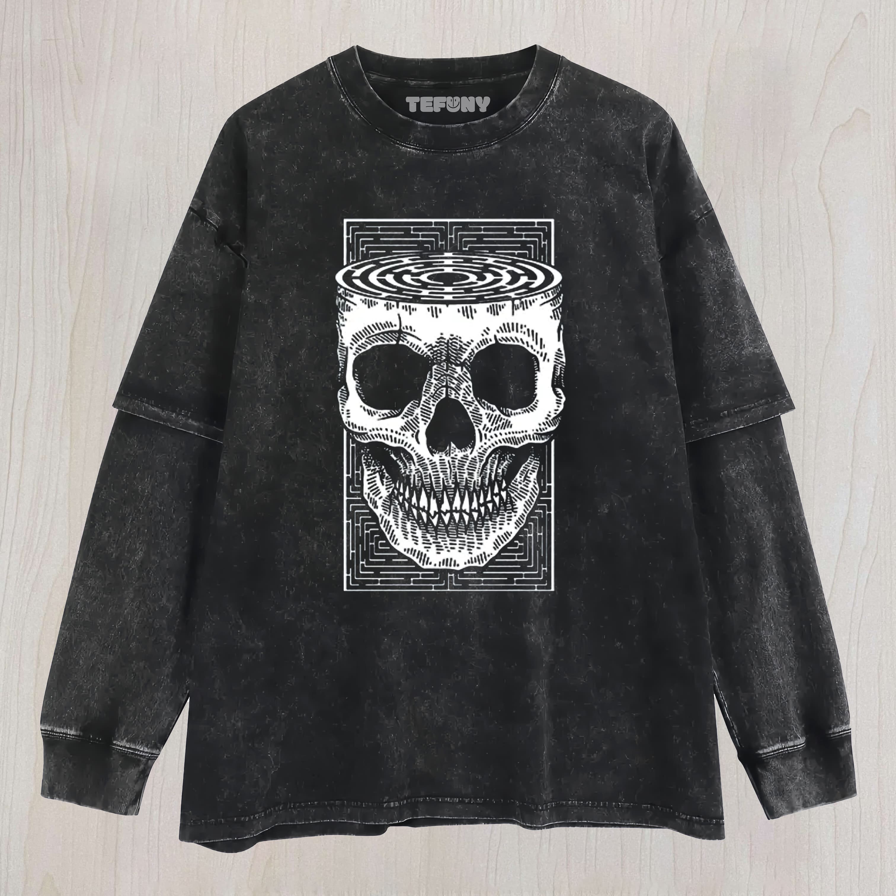 HORROR SKULL UNISEX TEE, TANK TOP, LAYERED LS, SWEATSHIRT & HOODIE