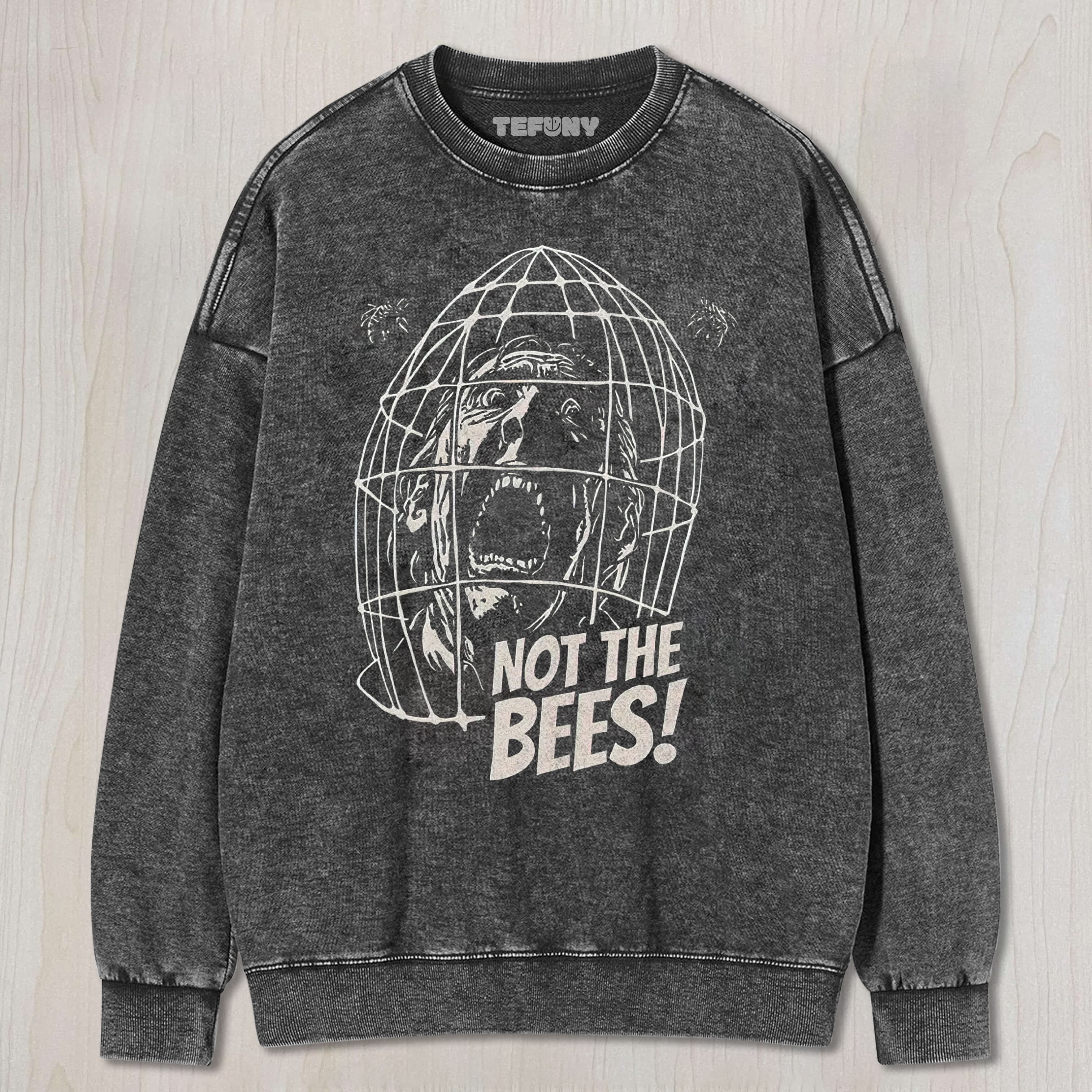 HORROR CAGE BEE QUOTE GRAPHIC VINTAGE WASHED UNISEX TEE, TANK TOP, LAYERED LS, SWEATSHIRT & HOODIE