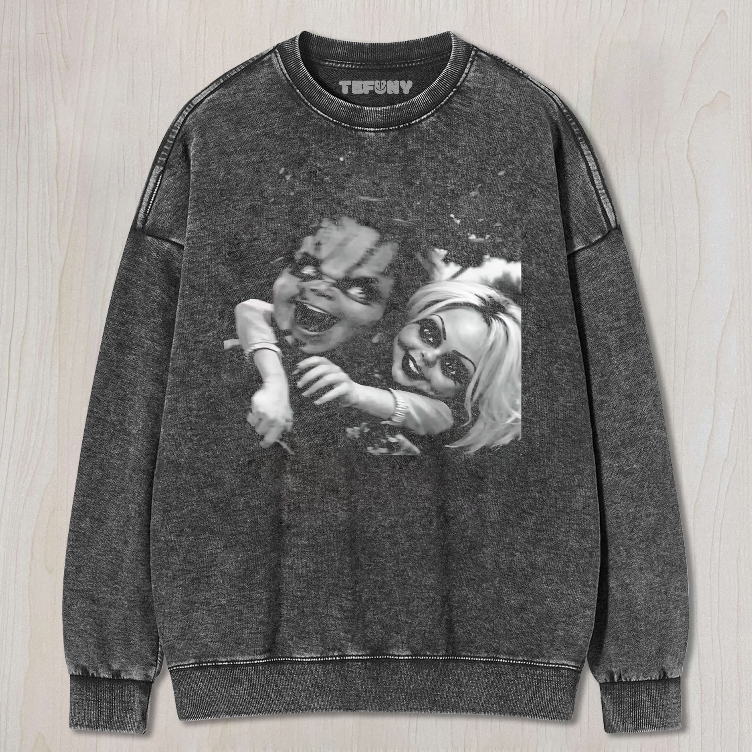 HORROR DOLL COUPLE UNISEX TEE, TANK TOP, LAYERED LS, SWEATSHIRT & HOODIE