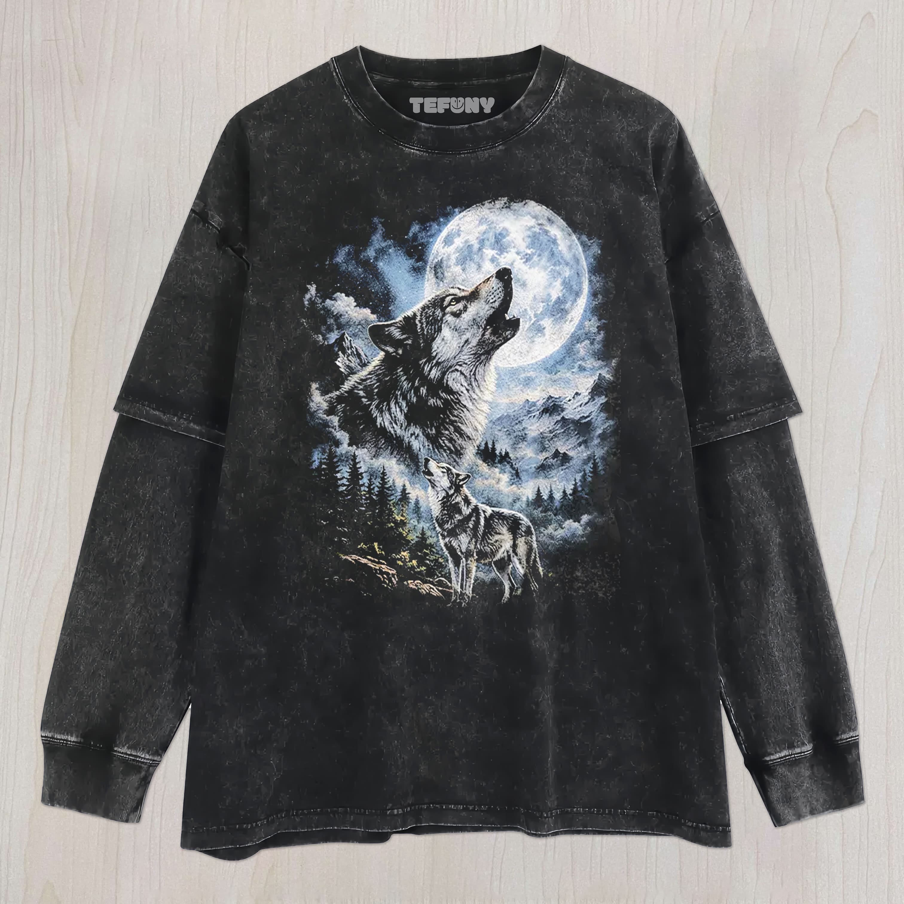 HOWLING WOLF MOON UNISEX TEE, TANK TOP, LAYERED LS, SWEATSHIRT & HOODIE