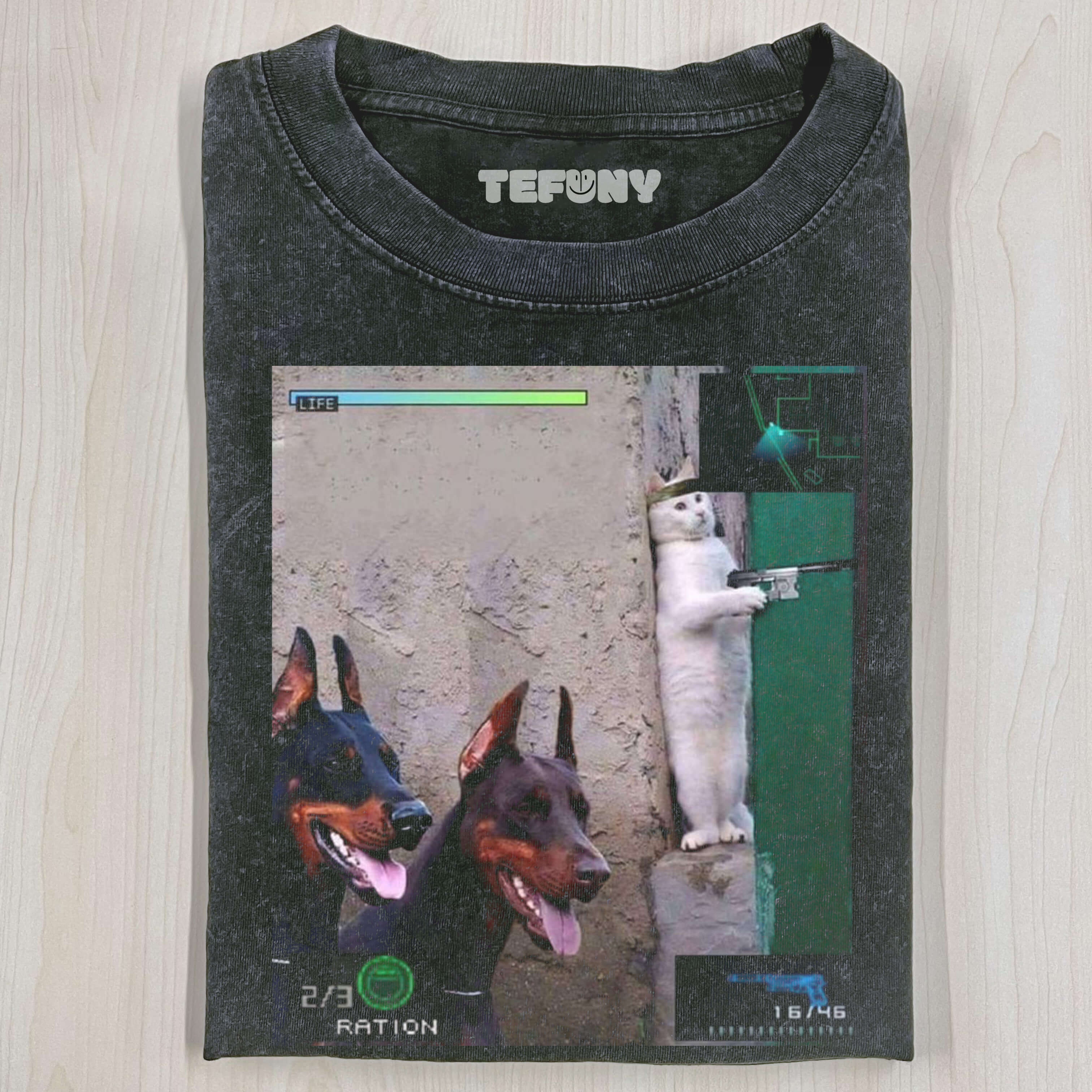 HOW TO DEFEAT TWO DOGS T-SHIRT