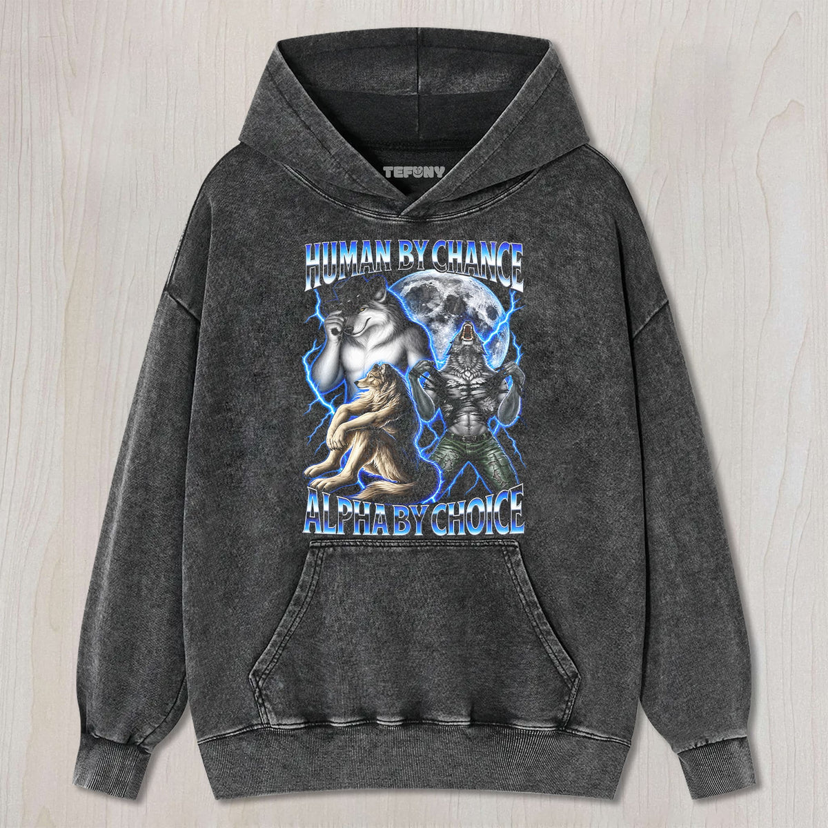 HUMAN BY CHANCE ALPHA BY CHOICE WEREWOLF UNISEX TEE, TANK TOP, LAYERED LS, SWEATSHIRT & HOODIE