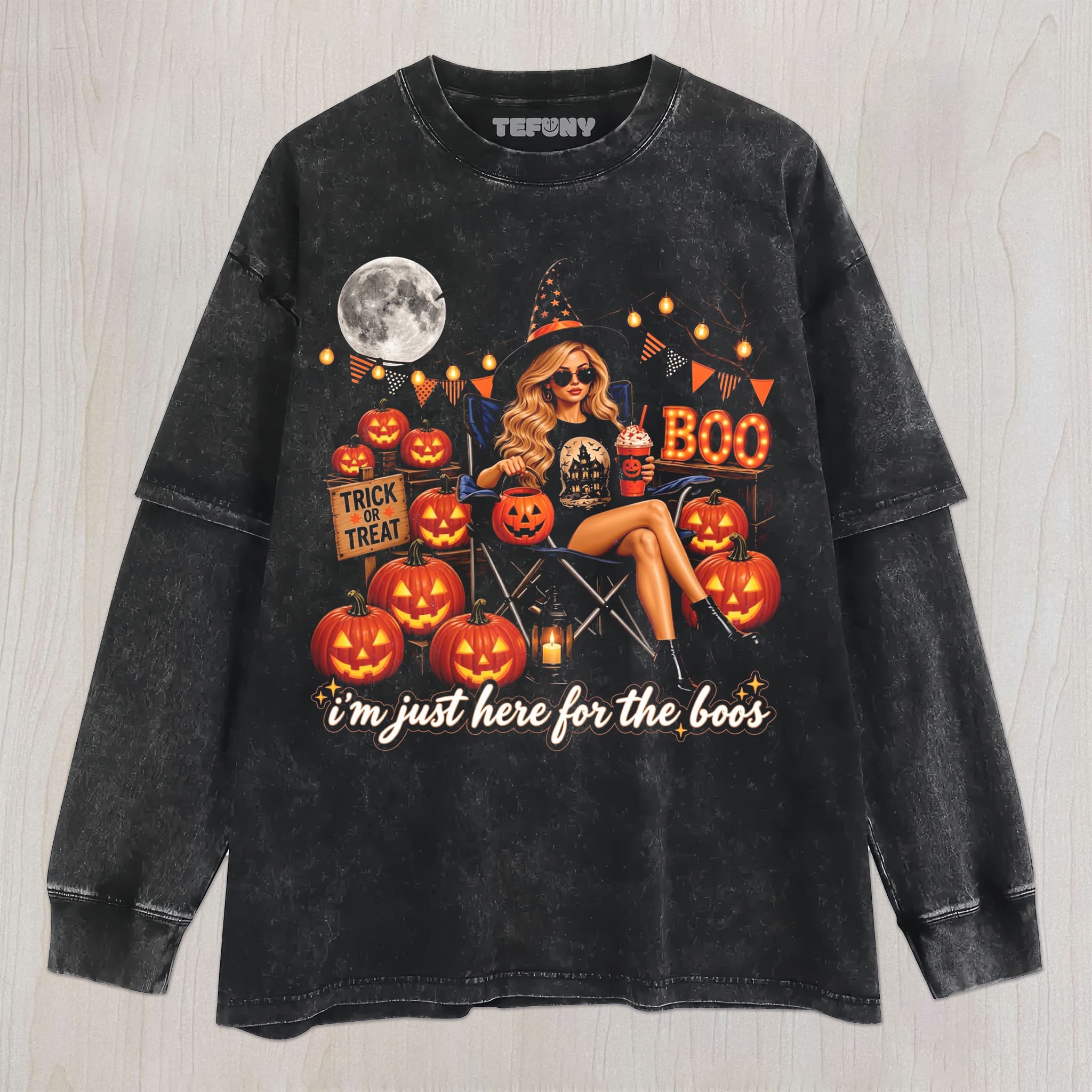 IM JUST HERE FOR THE BOOS UNISEX TEE, TANK TOP, LAYERED LS, SWEATSHIRT & HOODIE
