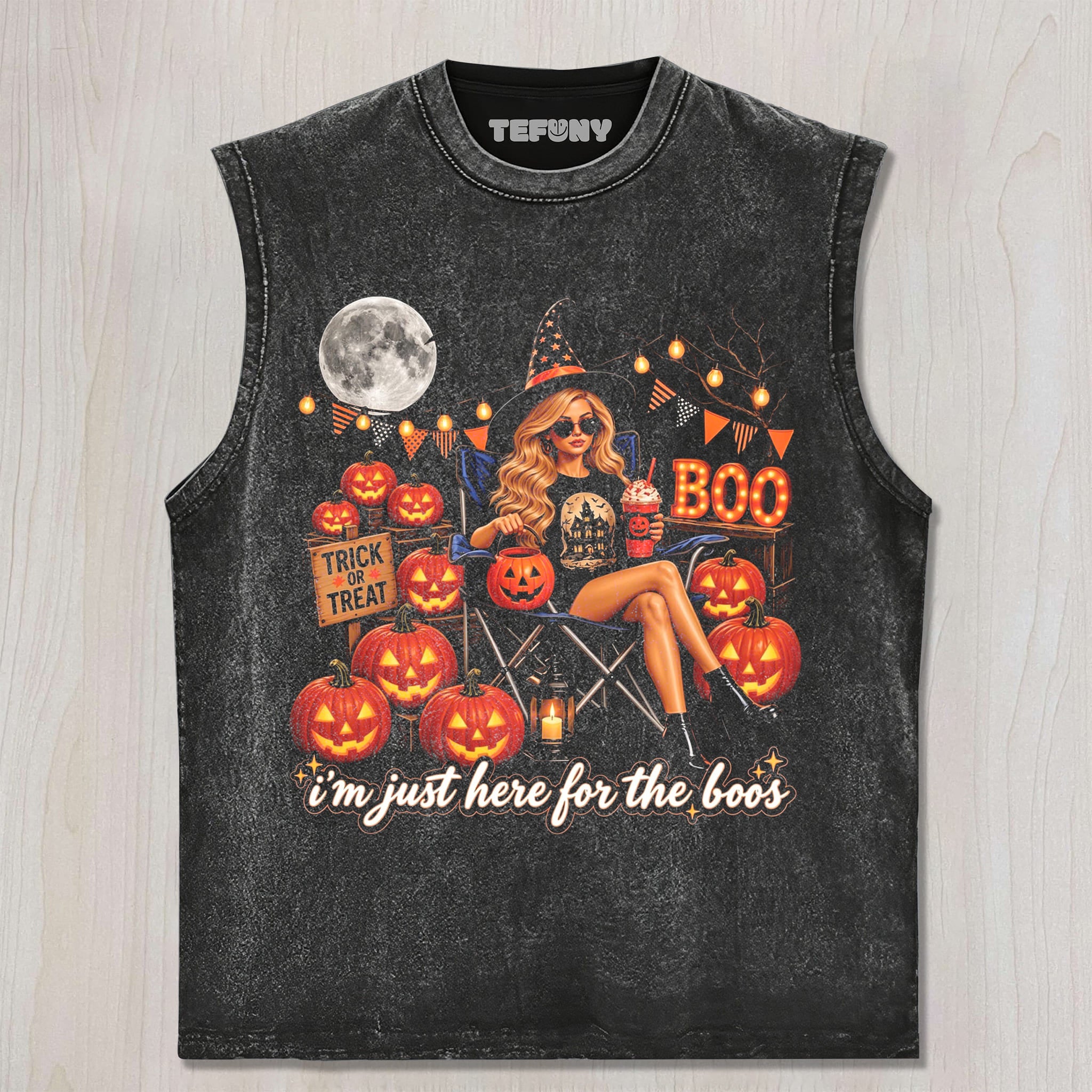 IM JUST HERE FOR THE BOOS UNISEX TEE, TANK TOP, LAYERED LS, SWEATSHIRT & HOODIE