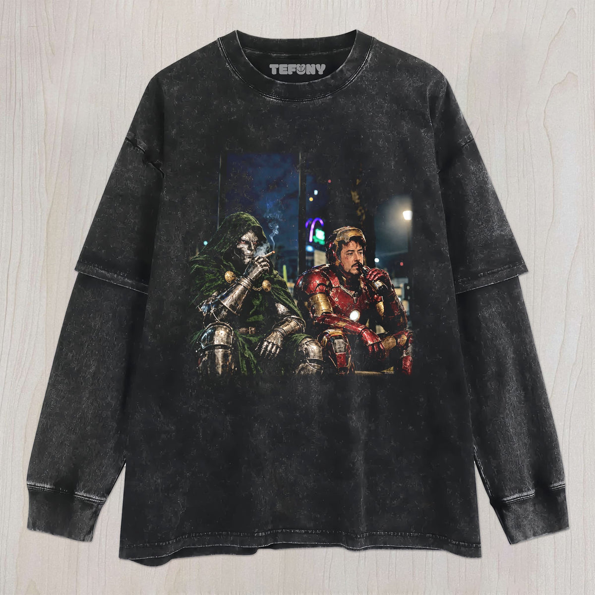 IRON MAN AND DR. DOOM N1 UNISEX TEE, TANK TOP, LAYERED LS, SWEATSHIRT & HOODIE