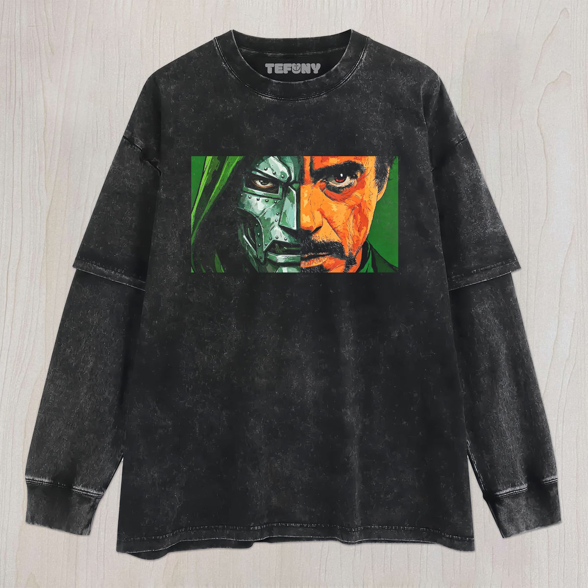IRON MAN & DR.DOOM TEE V2 UNISEX TEE, TANK TOP, LAYERED LS, SWEATSHIRT & HOODIE