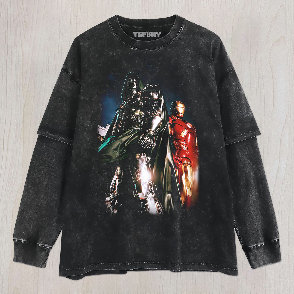 IRON MAN & DR.DOOM V1 UNISEX TEE, TANK TOP, LAYERED LS, SWEATSHIRT & HOODIE