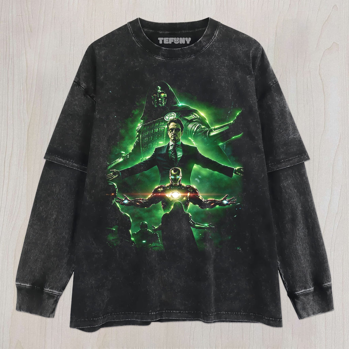 IRON MAN & DR.DOOM V5 UNISEX TEE, TANK TOP, LAYERED LS, SWEATSHIRT & HOODIE