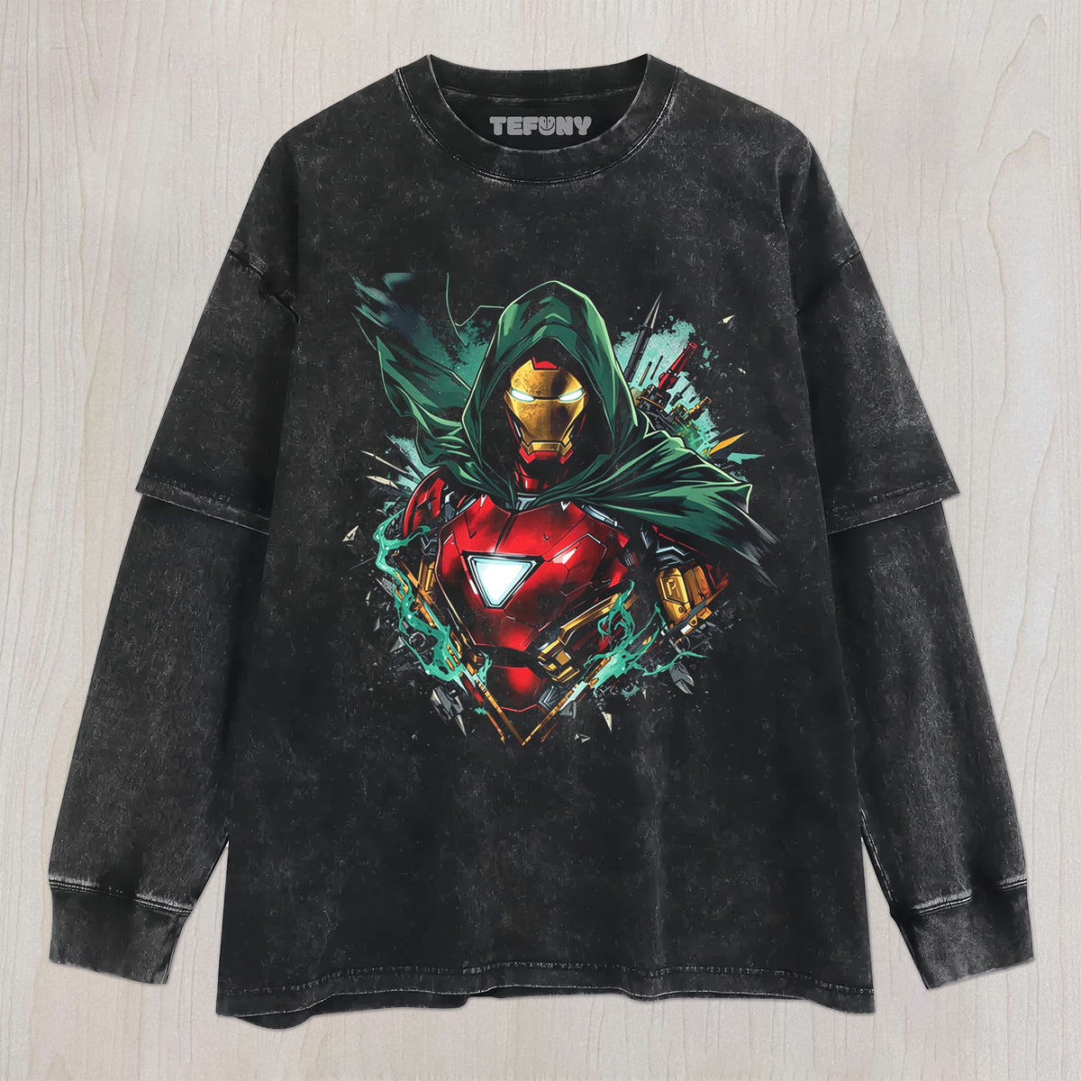 IRON MAN & DR.DOOM V7 UNISEX TEE, TANK TOP, LAYERED LS, SWEATSHIRT & HOODIE