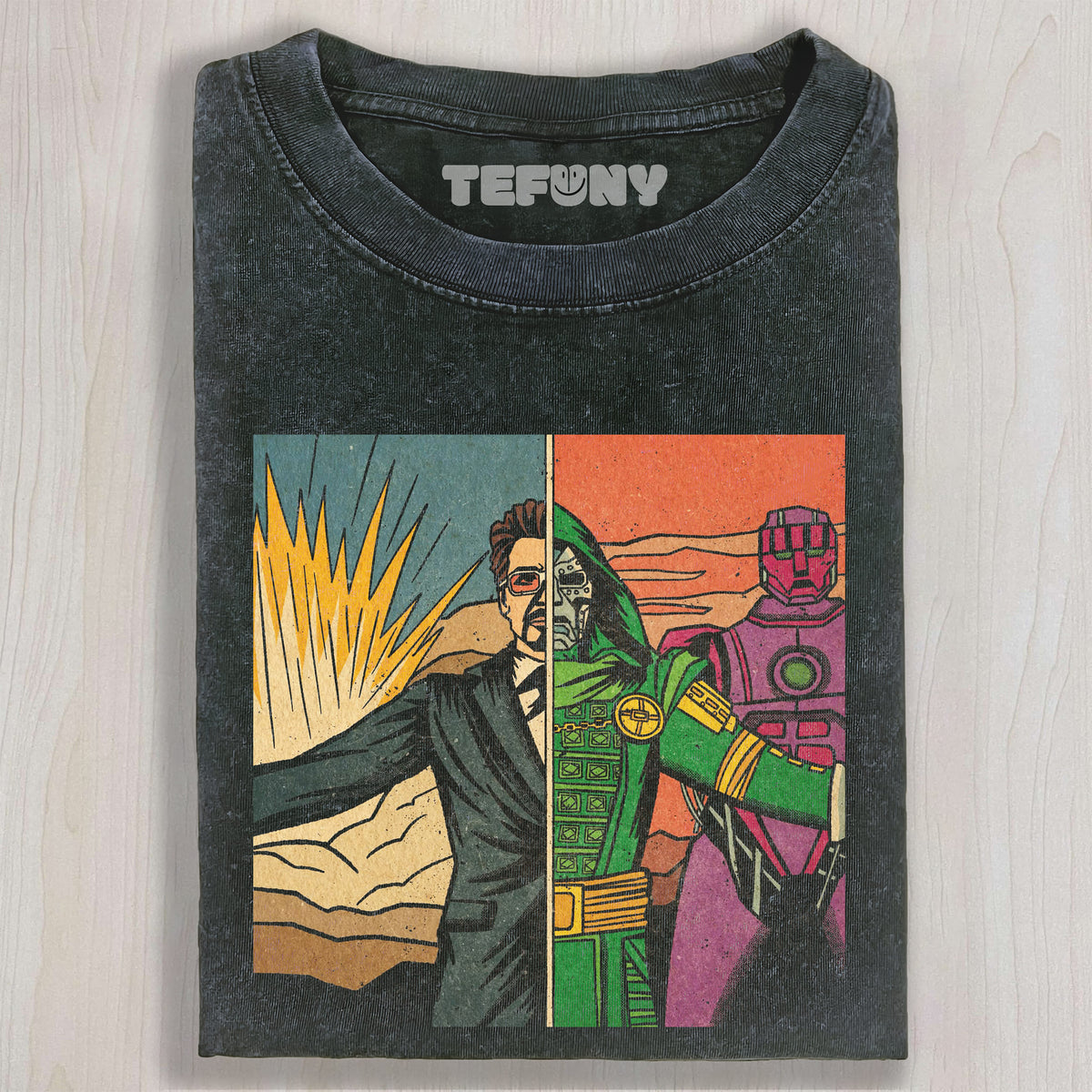 IRON MAN & DR.DOOM V8 UNISEX TEE, TANK TOP, LAYERED LS, SWEATSHIRT & HOODIE