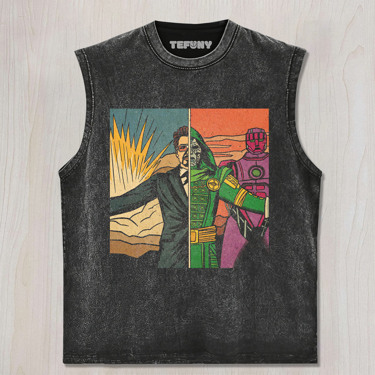 IRON MAN & DR.DOOM V8 UNISEX TEE, TANK TOP, LAYERED LS, SWEATSHIRT & HOODIE