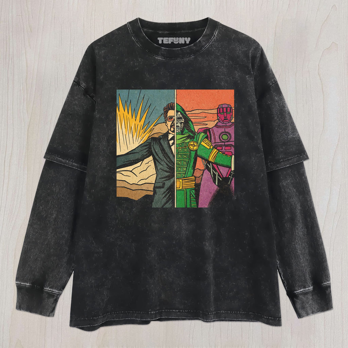 IRON MAN & DR.DOOM V8 UNISEX TEE, TANK TOP, LAYERED LS, SWEATSHIRT & HOODIE