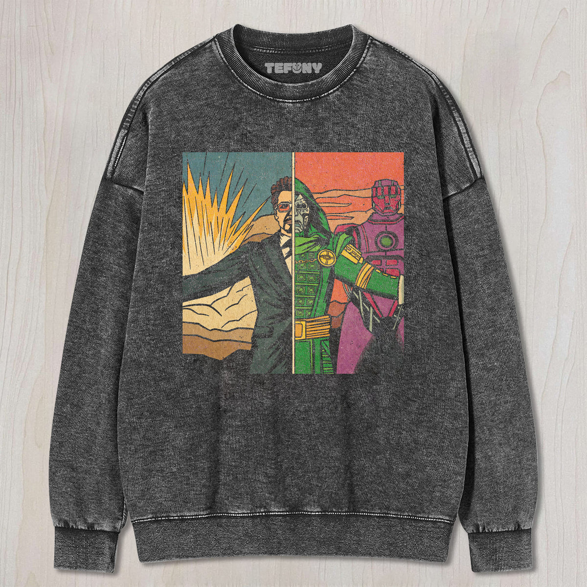 IRON MAN & DR.DOOM V8 UNISEX TEE, TANK TOP, LAYERED LS, SWEATSHIRT & HOODIE
